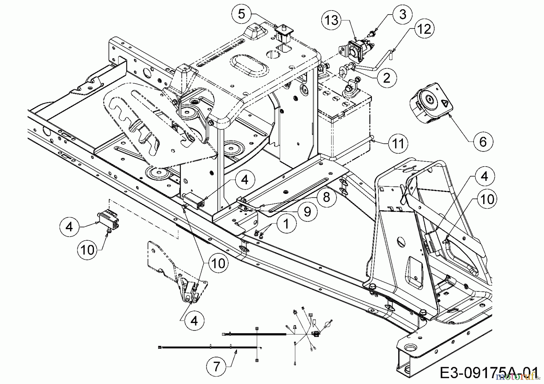  Cub Cadet Rasentraktoren MiniRider Plus+ 13B226JD330  (2015) Elektroteile