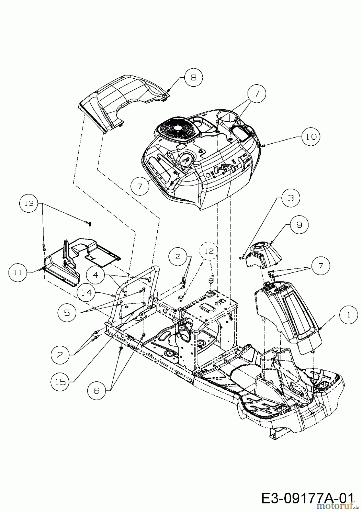  Cub Cadet Rasentraktoren MiniRider Plus+ 13B226JD330  (2015) Verkleidungen