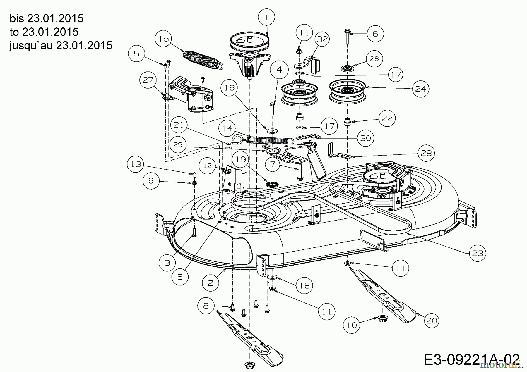  Troy-Bilt Rasentraktoren TB 2042 13APA1KS309  (2015) Mähwerk S (42