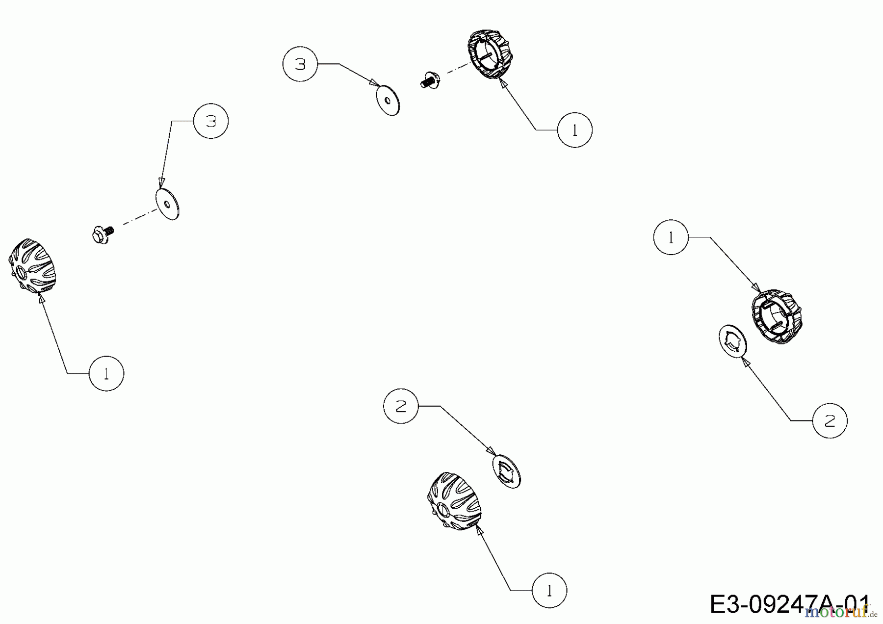  Troy-Bilt Rasentraktoren TB 2042 13APA1KS309  (2015) Radkappe