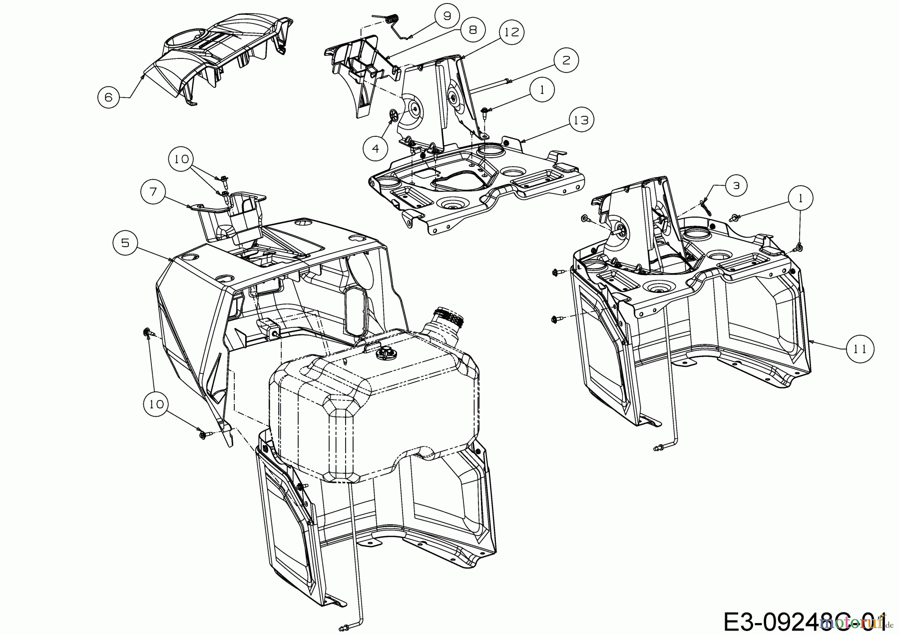  Troy-Bilt Gartentraktoren Super Bronco GT 54 FAB 14A7A3KA066  (2018) Armaturenbrett