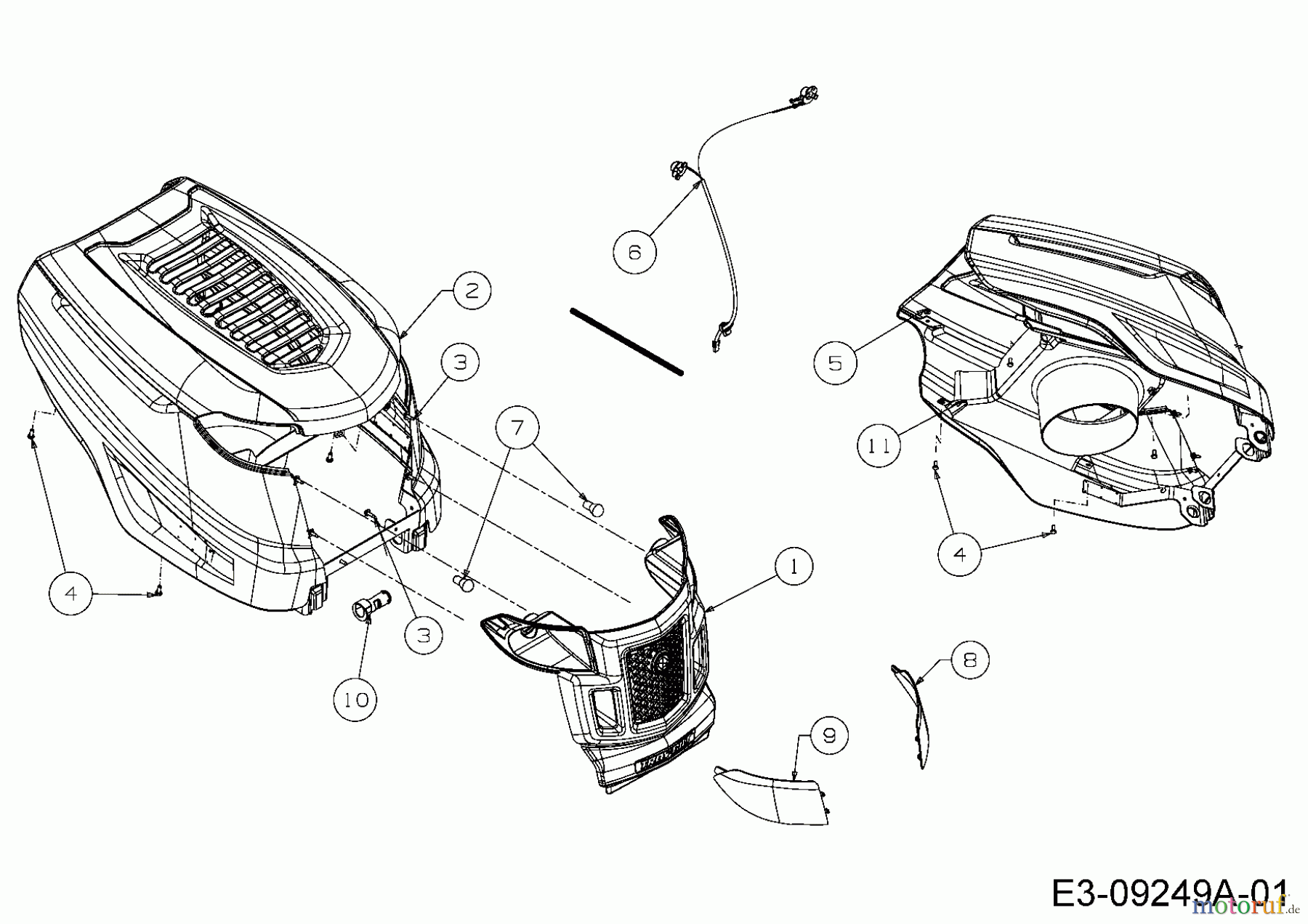  Troy-Bilt Rasentraktoren TB 2042 13APA1KS309  (2015) Motorhaube K-Style