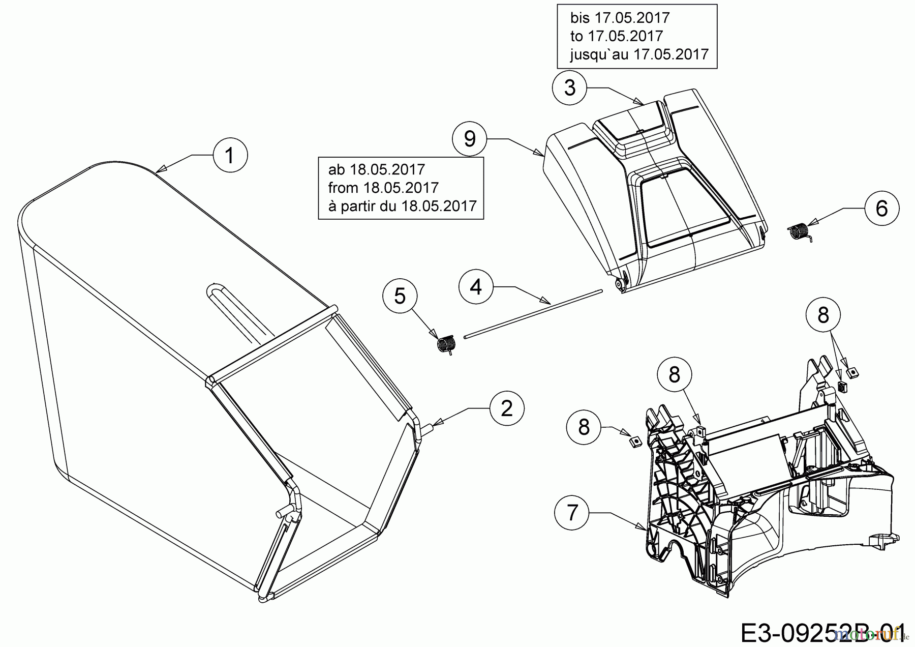  Black-Line Motormäher BL 3546 11A-TE5B683  (2017) Grasfangsack, Heckklappe, Leitstück hinten