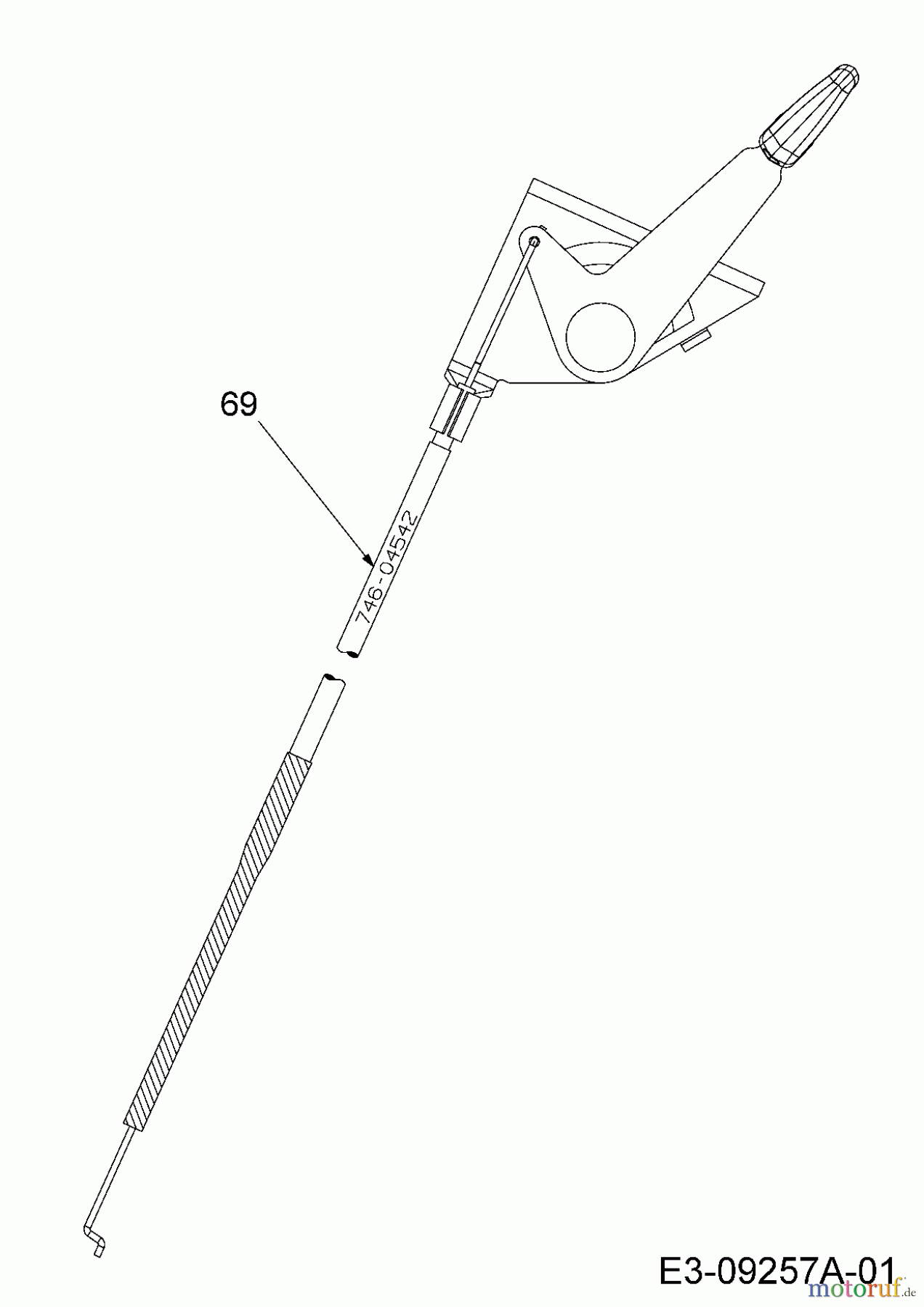  Troy-Bilt Gartentraktoren TB 2654 14AR94KK066  (2015) Choke- und Gaszug