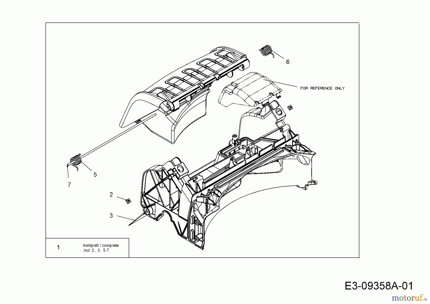  Cub Cadet Motormäher mit Antrieb SC 500 Z 12ABC62J710  (2015) Leitstück hinten, Stange Heckklappe