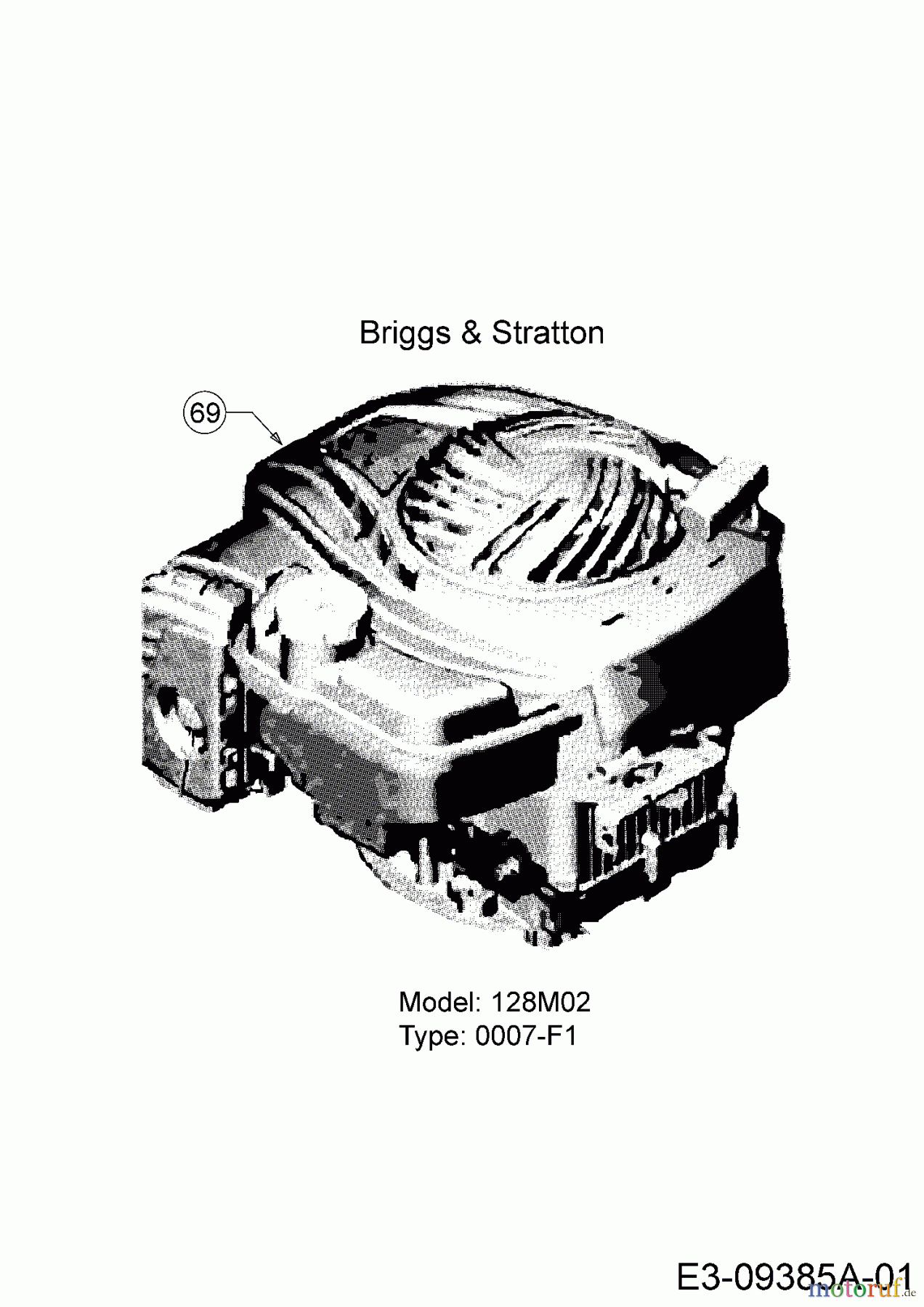  Troy-Bilt Motormäher mit Antrieb TB 230 12AVB2BV309  (2015) Motor Briggs & Stratton