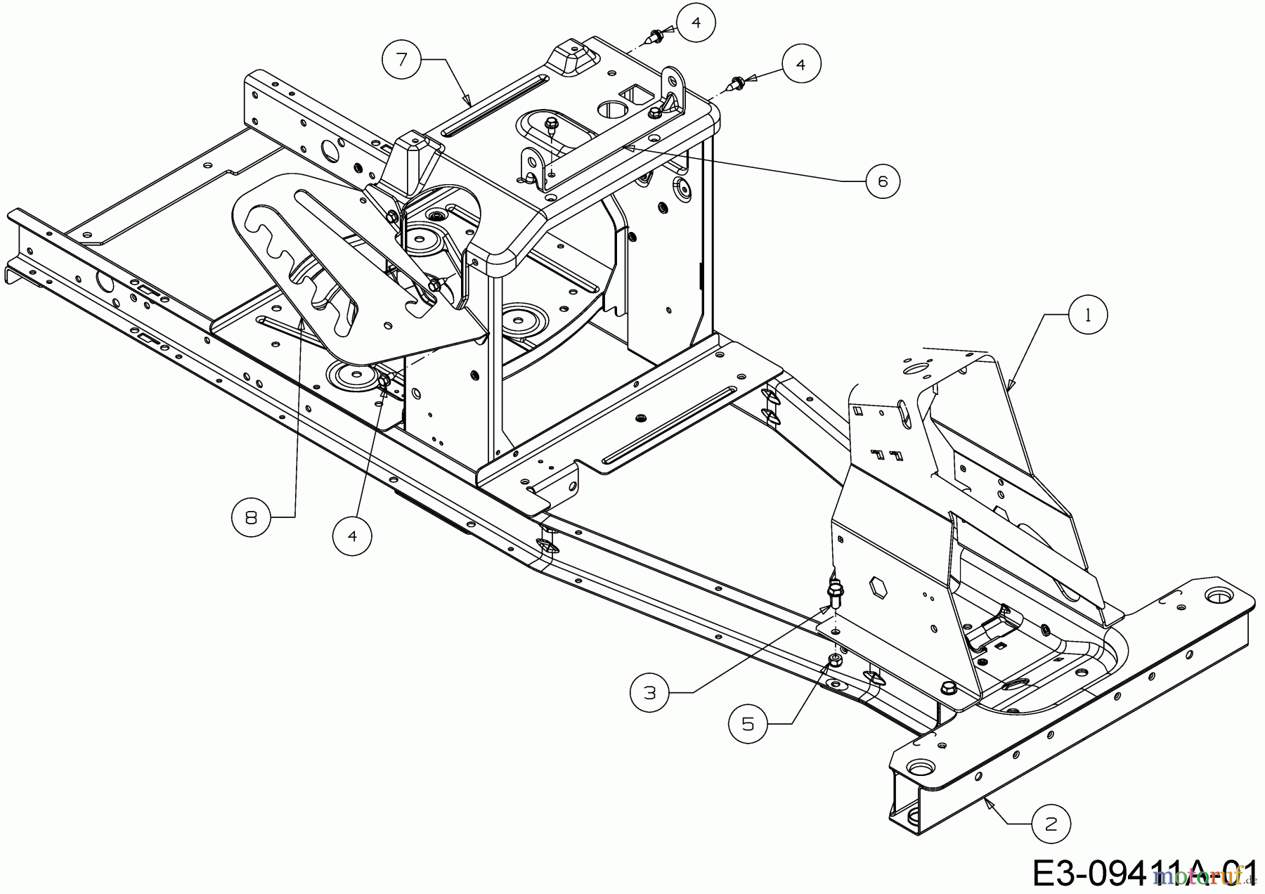  WOLF-Garten Expert Rasentraktoren Scooter Pro Hydro 13A221HD650  (2016) Rahmen