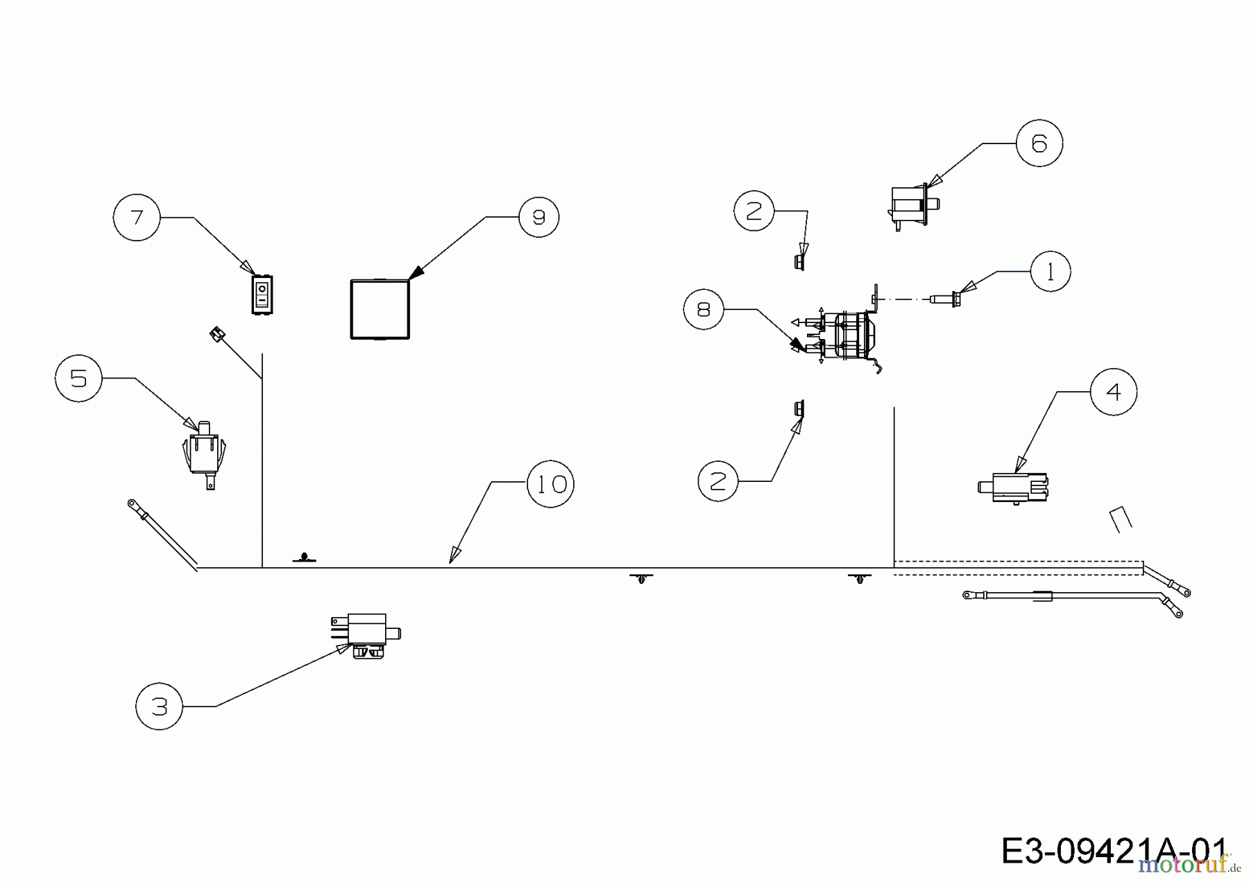 Cub Cadet Rasentraktoren CC 917 AF 13H890AF603  (2016) Elektroteile