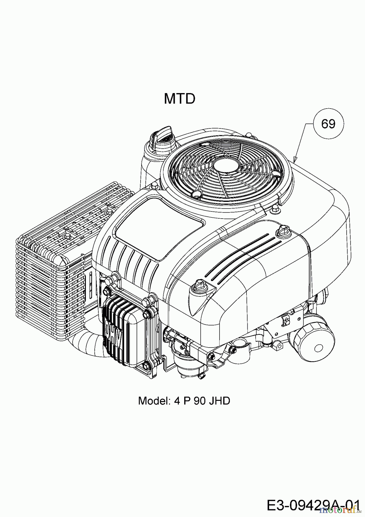  MTD Motormäher mit Antrieb WCM 84 E 12AE76SM678  (2016) Motor MTD