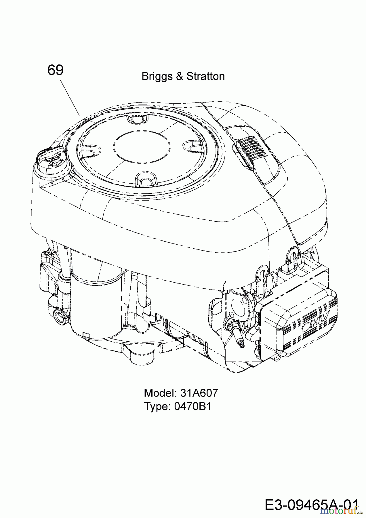  Temver Rasentraktoren EJL 155-96 T 13AM763F642  (2010) Motor B&S