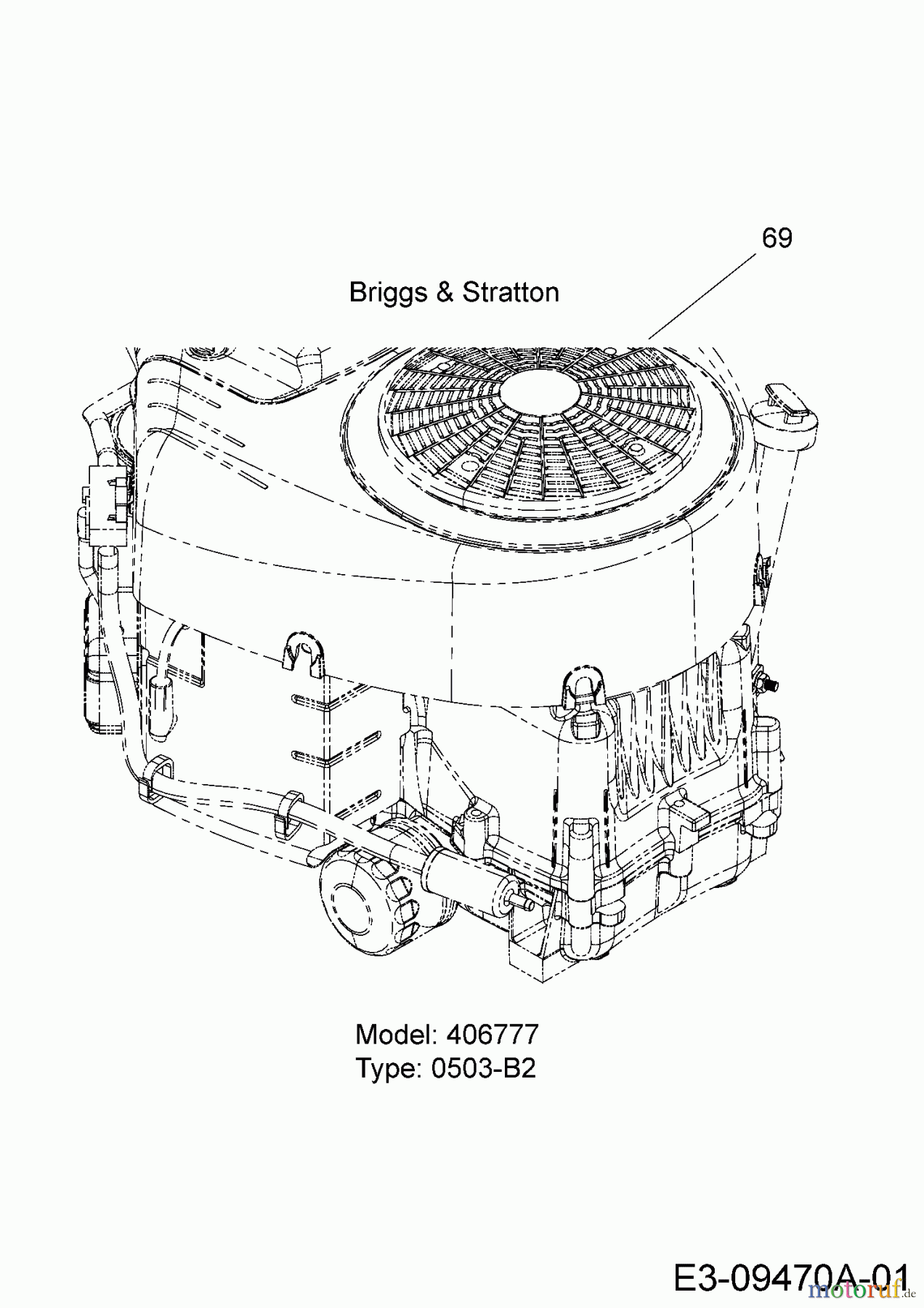  MTD Rasentraktoren 20/42 13AT775G308  (2009) Motor B&S