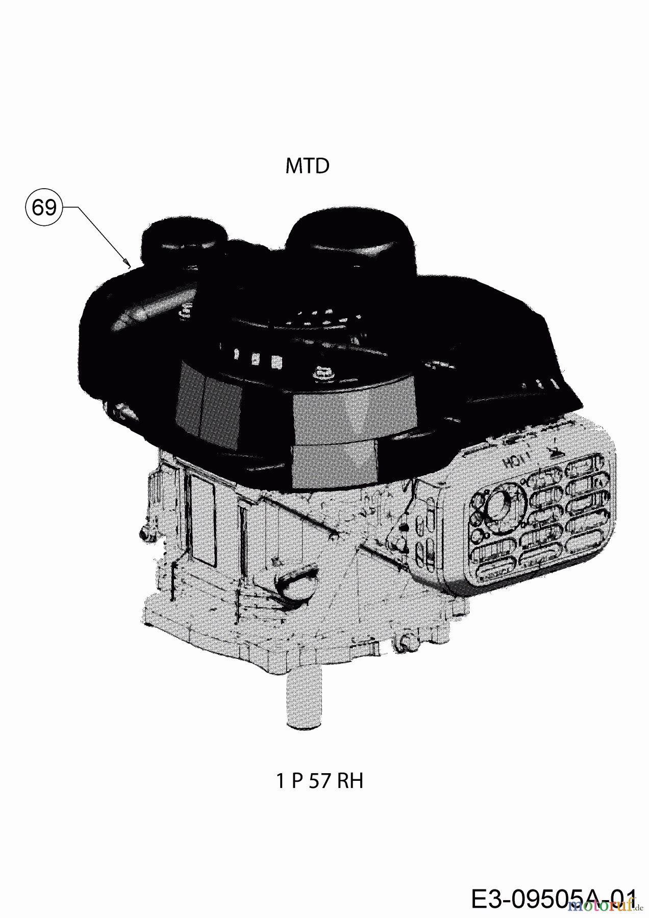  Cub Cadet Motormäher mit Antrieb LM 1 AR 46 12A-TQSJ603  (2017) Motor MTD