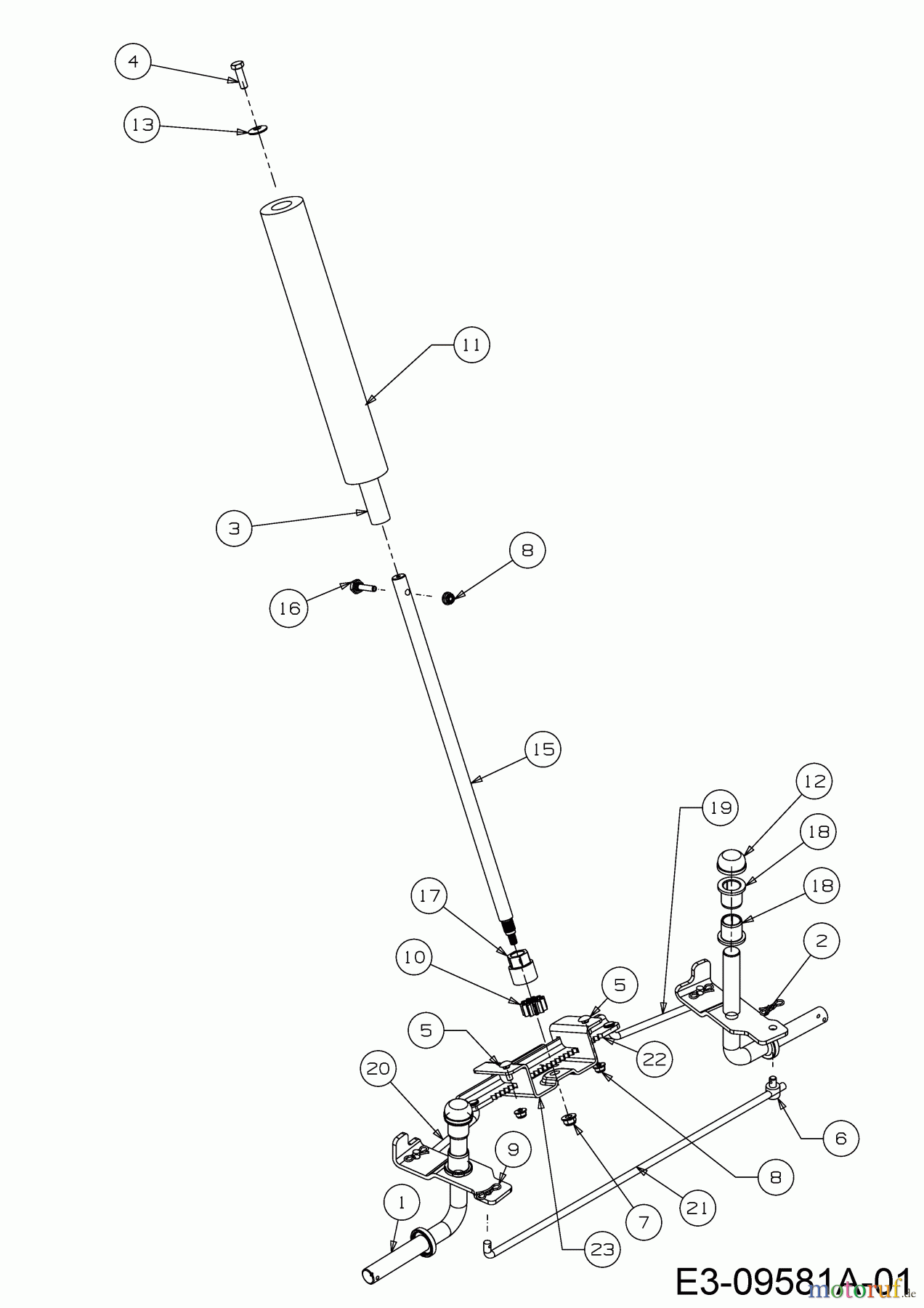  MTD Rasentraktoren Minirider 60 RDE 13AA26SC600  (2017) Lenkung