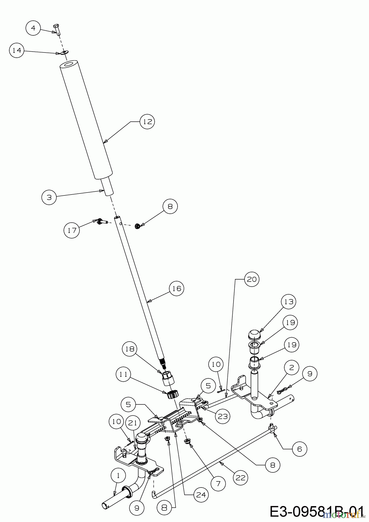  MTD Rasentraktoren Minirider 76 SDHE 13A221JD600  (2018) Lenkung