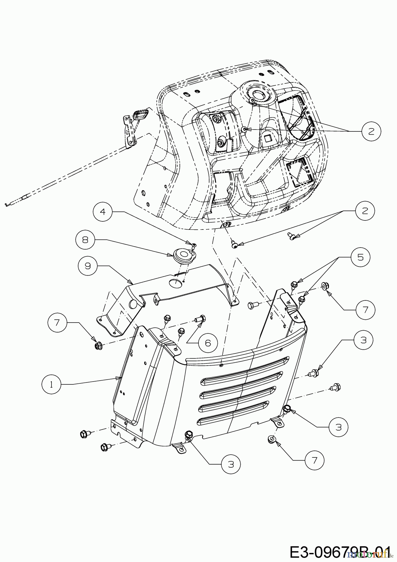  MTD Rasentraktoren 180/92 T 13IT76KE615  (2017) Armaturenbrett