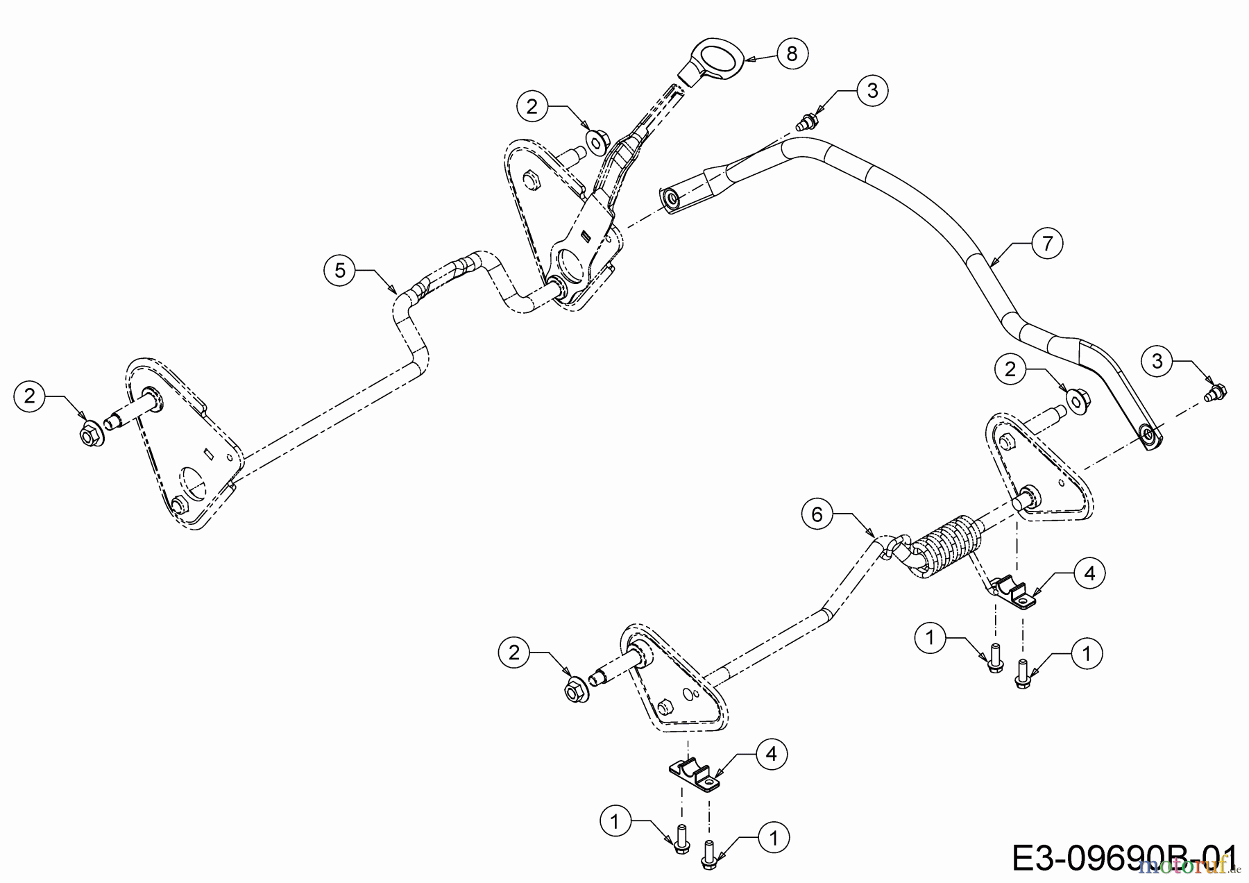 Cub Cadet Motormäher LM1 DP53 11B-PTKC603  (2017) Achshalter vorne, Achsen, Höhenverstellung