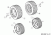 Troy-Bilt Super Bronco GT 54 FAB 14A7A3KA066 (2016) Listas de piezas de repuesto y dibujos Wheels 16x6.5 / 22x9.5