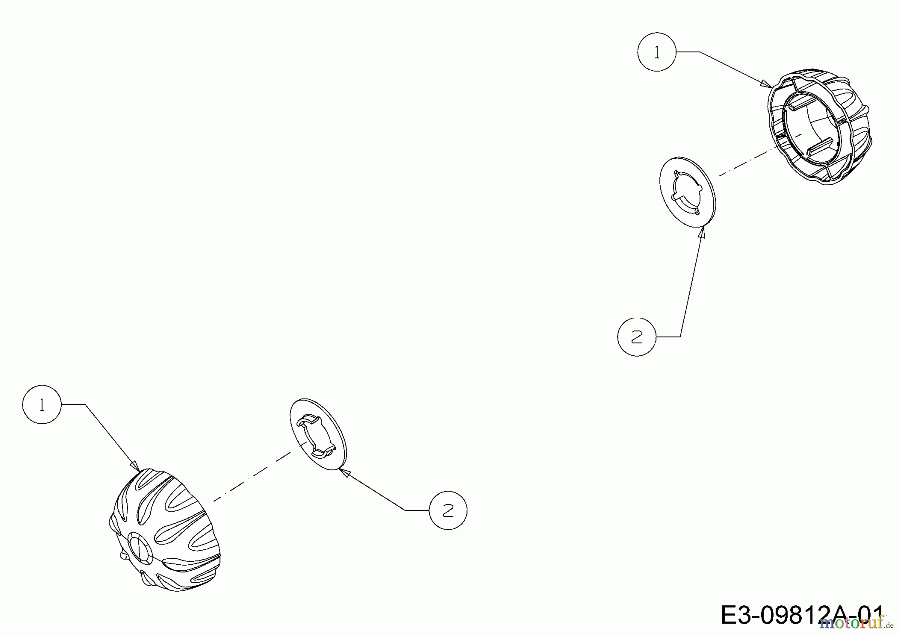  Troy-Bilt Gartentraktoren Super Bronco GT 54 FAB 14A7A3KA066  (2016) Radkappen