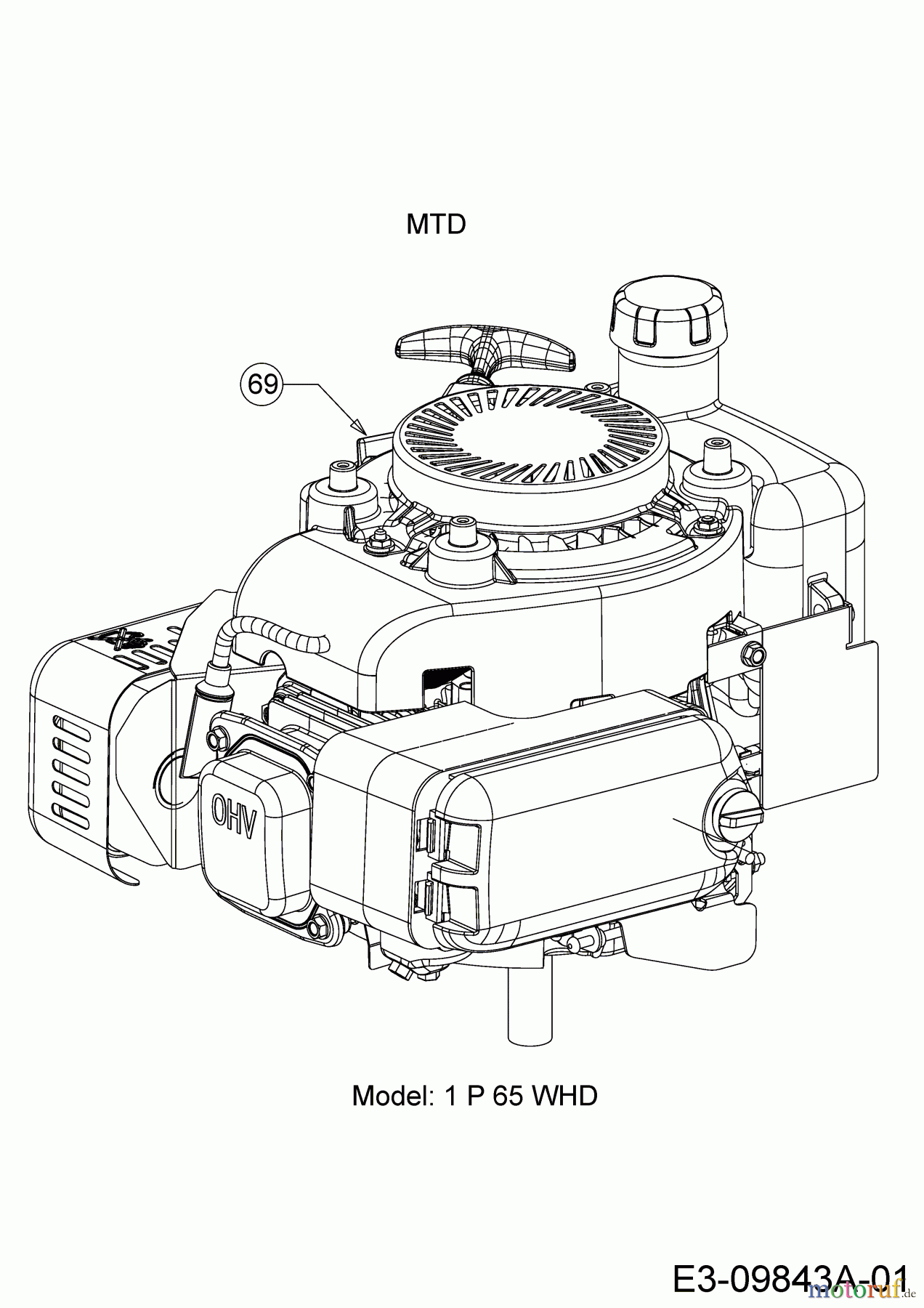  MTD Motorhacken T/205 21D-20MI678  (2017) Motor MTD