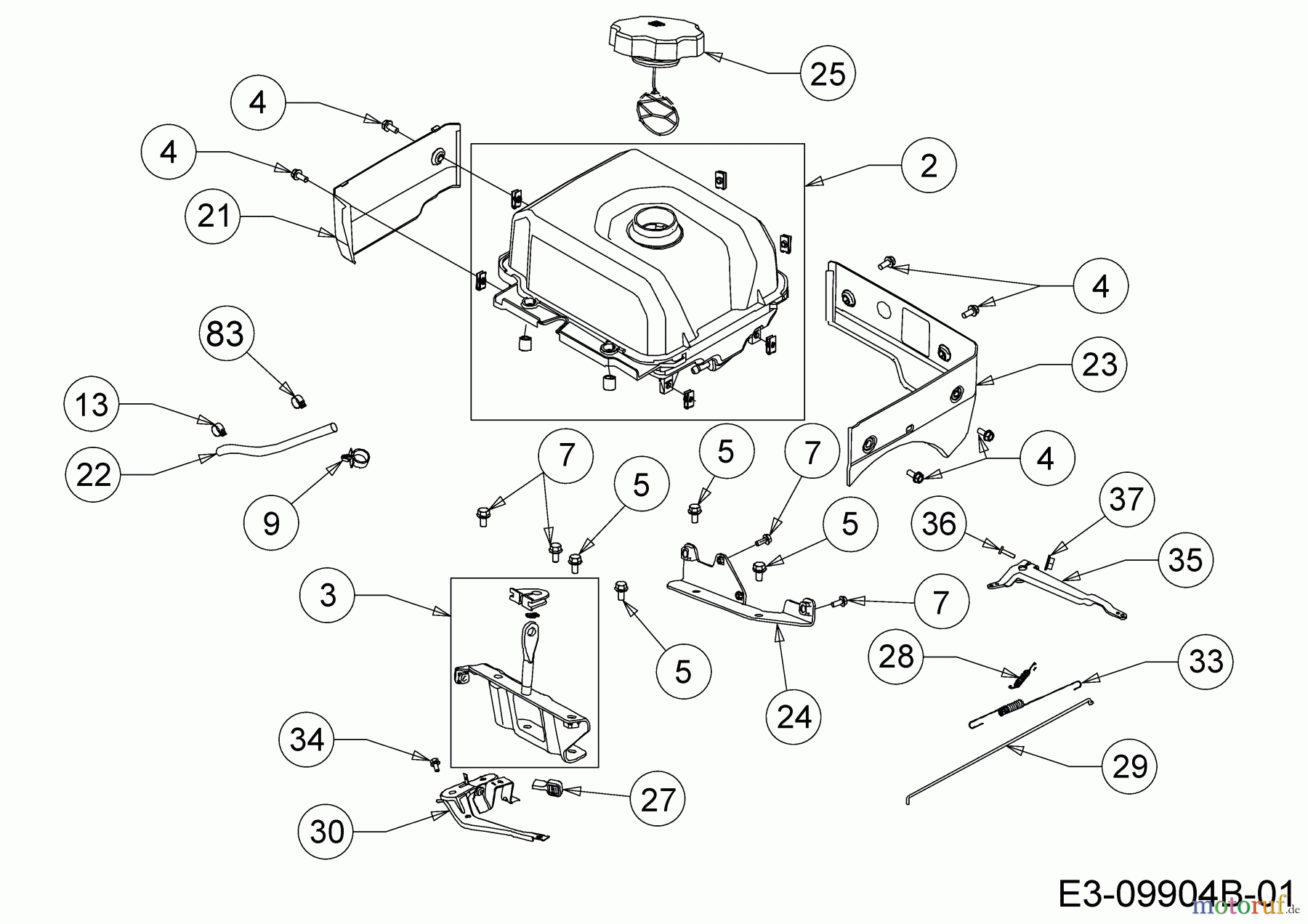 MTD-Motoren Horizontal 683-WHA 752Z683-WHA (2018) Tank