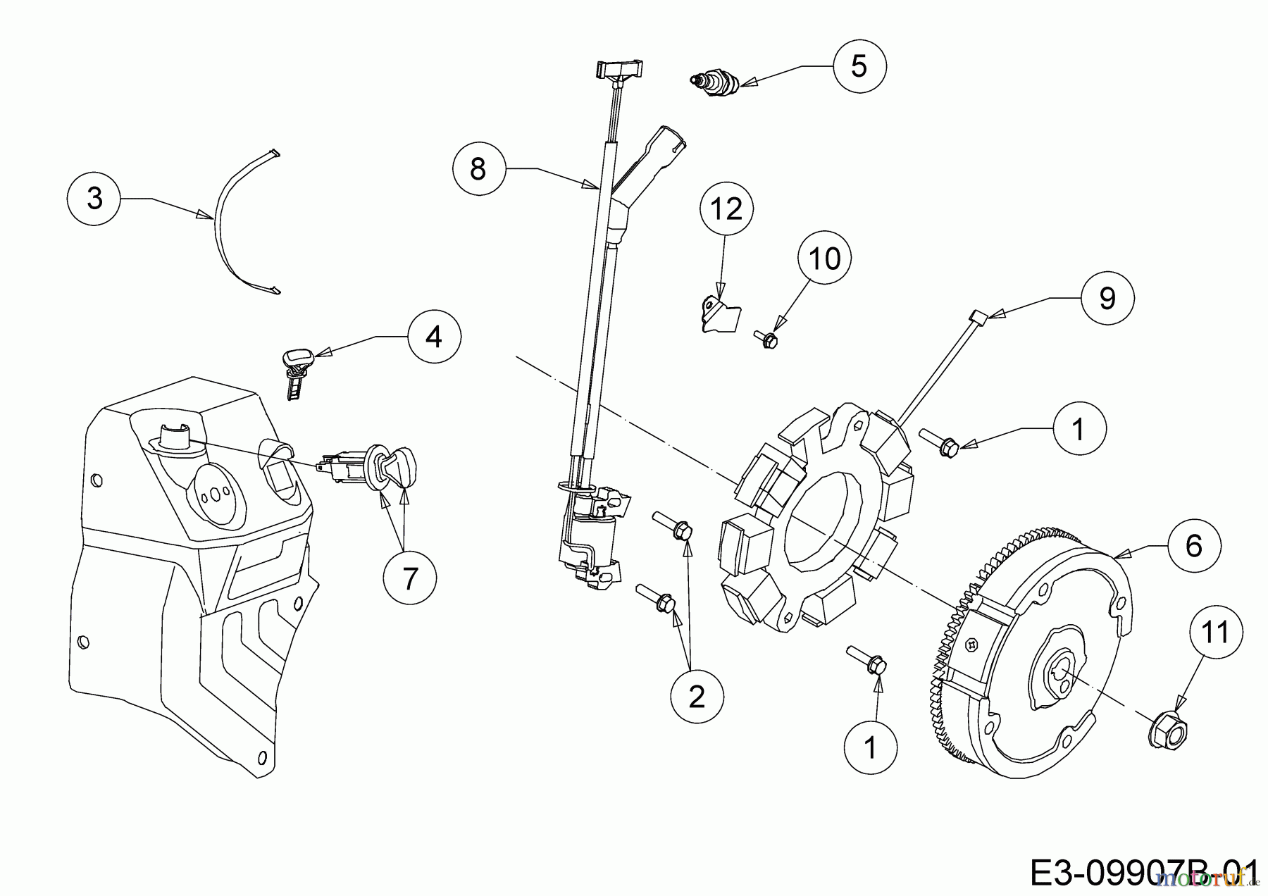  MTD-Motoren Horizontal 683-WHA 752Z683-WHA  (2019) Schwungrad, Zündschlüssel, Zündung