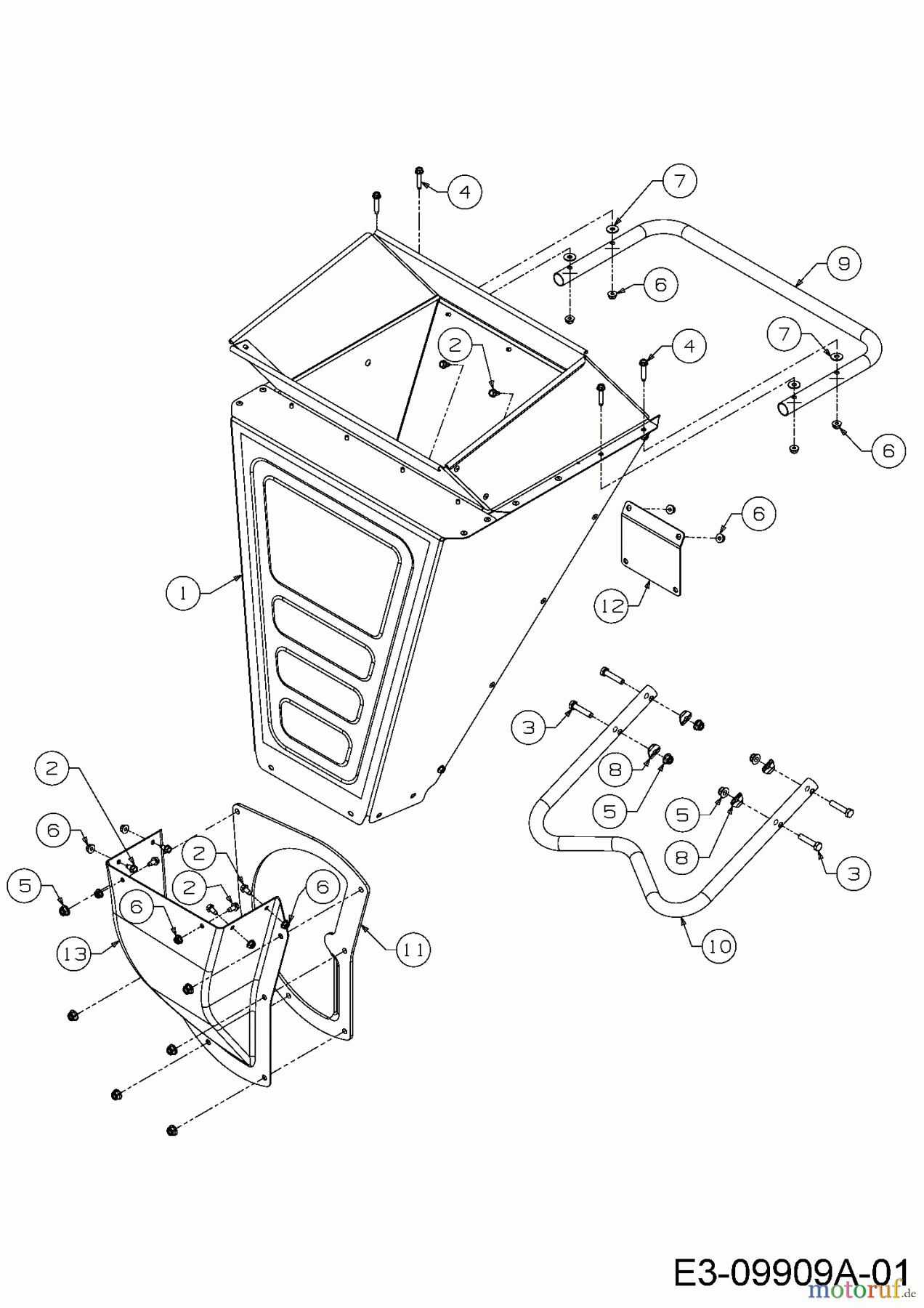  Troy-Bilt Häcksler CS 4325 24B-424M766  (2013) Trichter