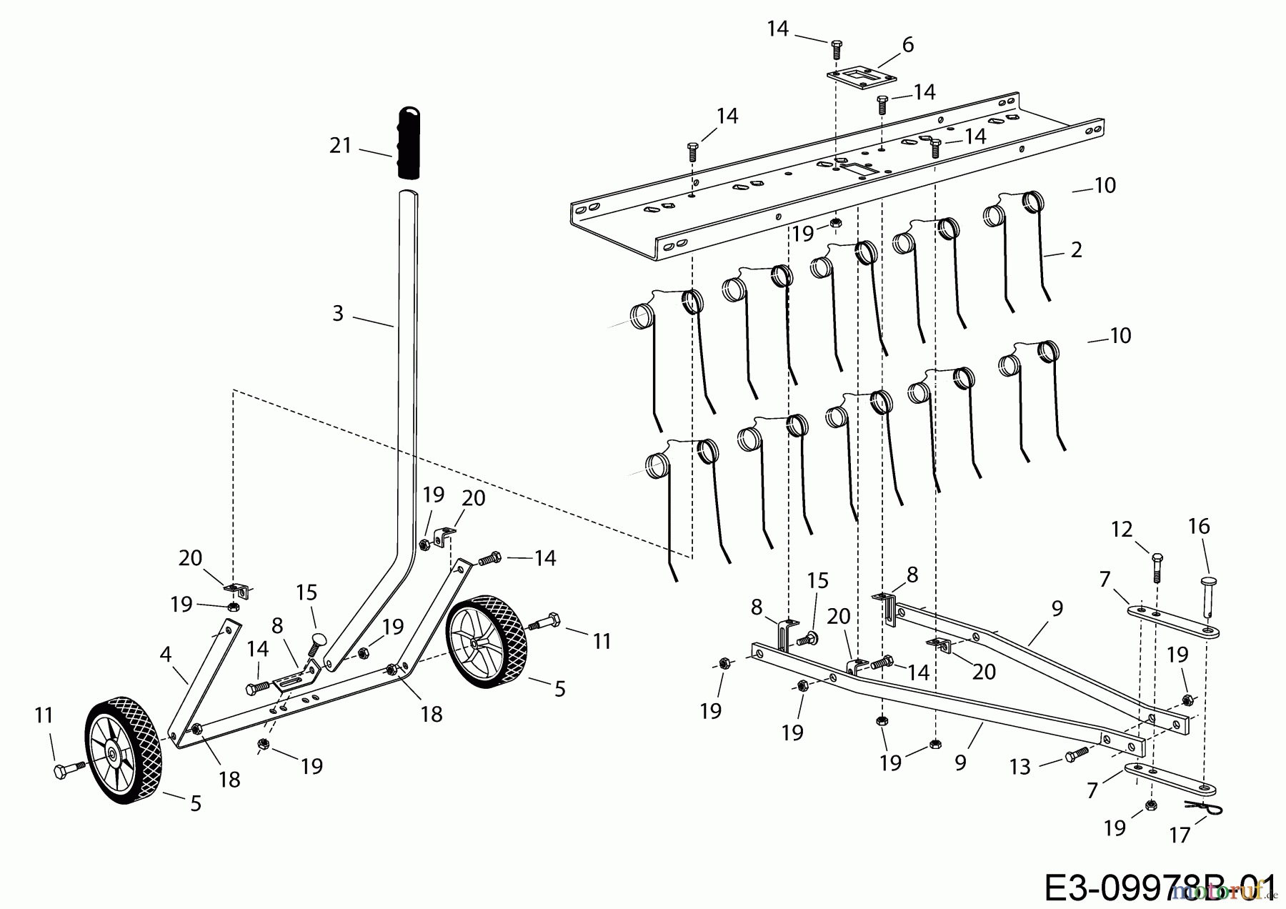  MTD Zubehör Zubehör Garten- und Rasentraktoren Rasenlüfter 45-02941  (190-526-000) 190-526-000  (2018) Grundgerät