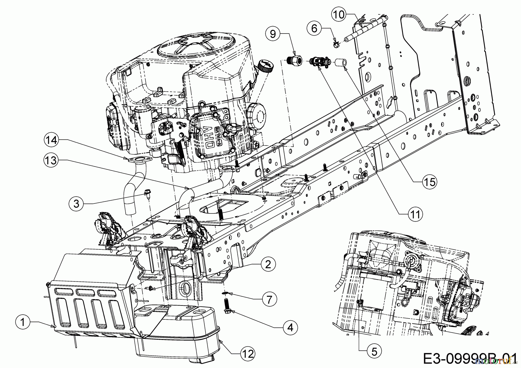  MTD Motormäher Optima G 46 MB 11E-705B600  (2017) Höhenverstellung hinten