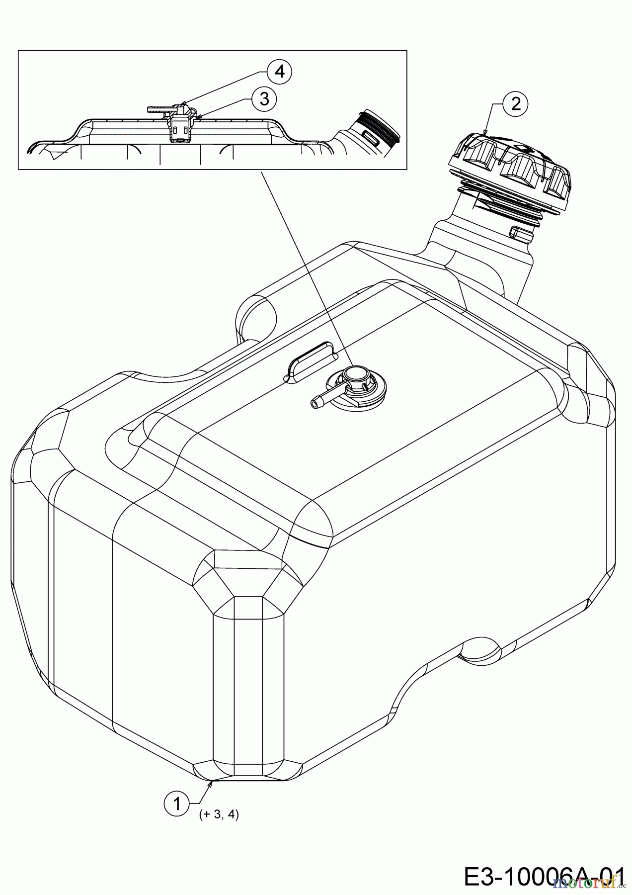  Troy-Bilt Rasentraktoren TB 106 K 13AQA1KR309  (2018) Tank