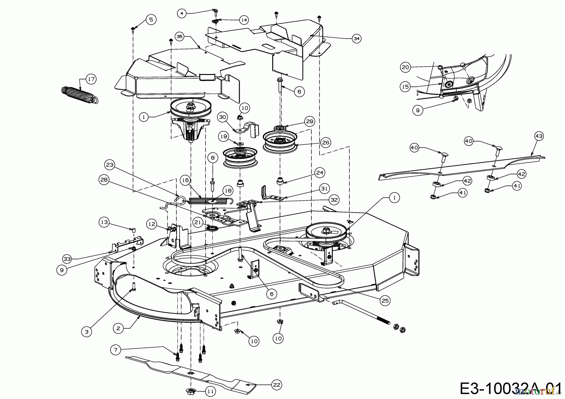 Cub Cadet Rasentraktoren XT2 QS117 13AFA1CN603 (2017) Mähwerk N (46
