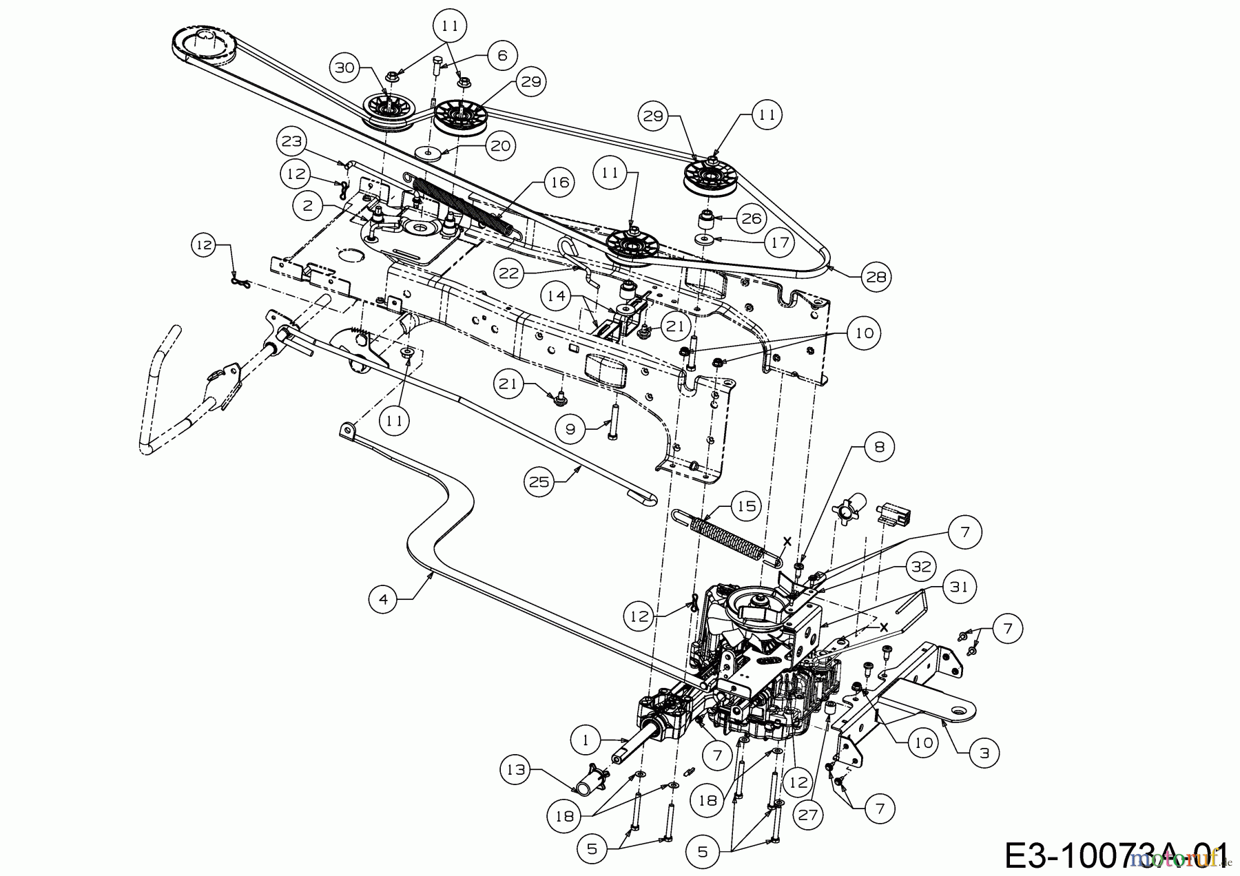  Cub Cadet Rasentraktoren XT1 OR95 13A8A1CB603  (2017) Fahrantrieb