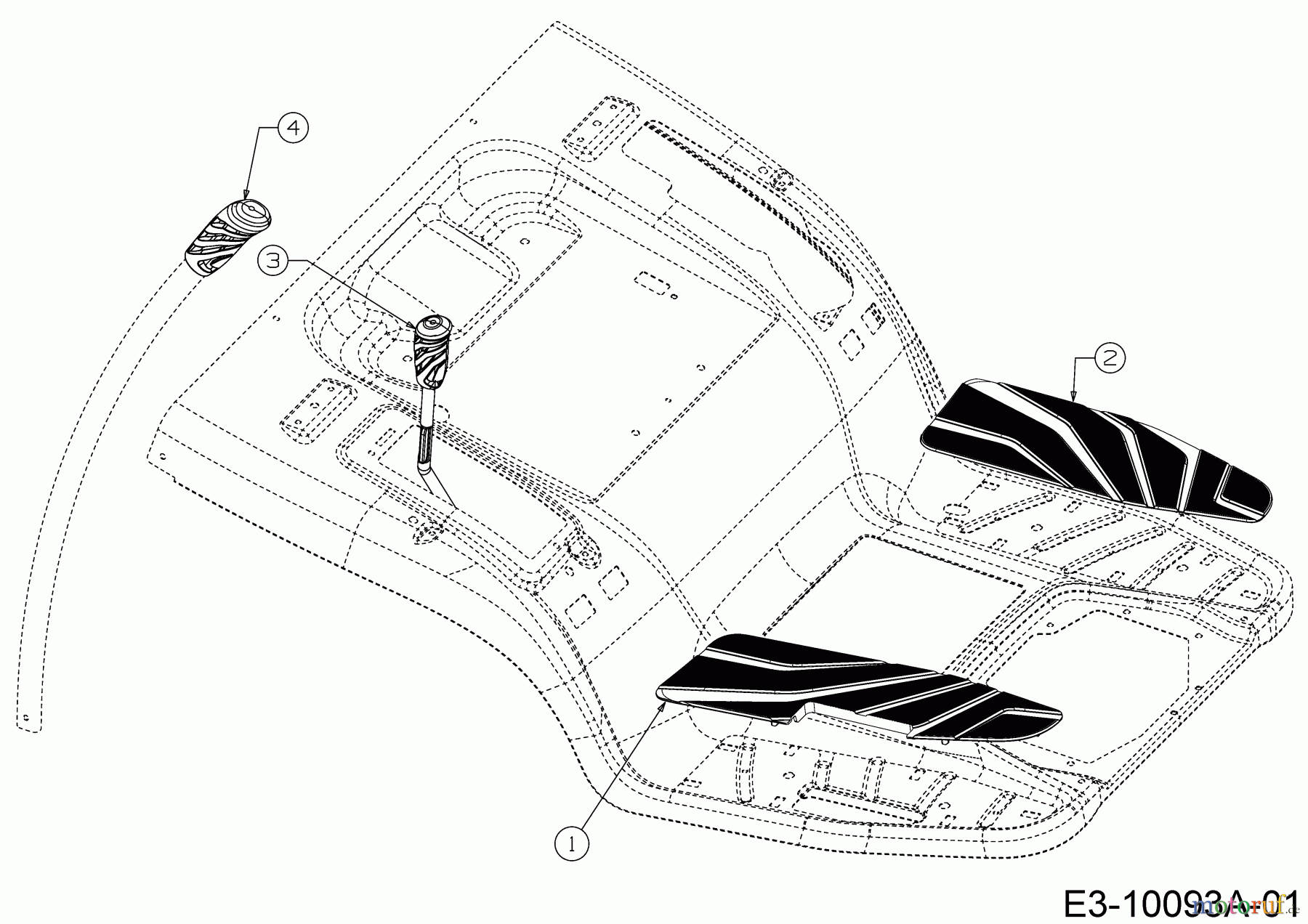  Cub Cadet Rasentraktoren XT3 QR106 13AIA5CR603  (2017) Handgriffe, Trittbrettbelag