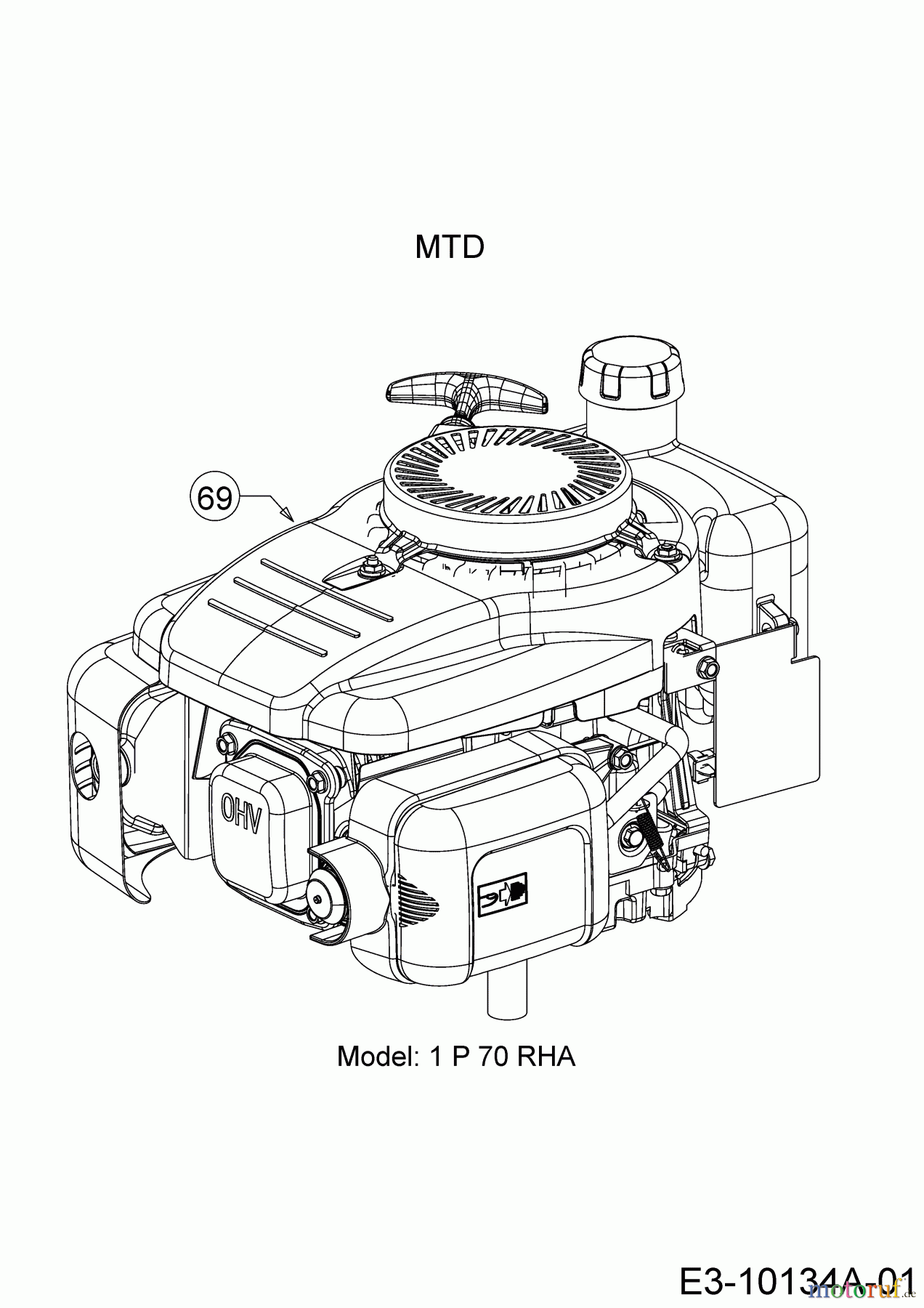  Cub Cadet Motormäher LM2 DP46 11E-70JT603  (2017) Motor MTD