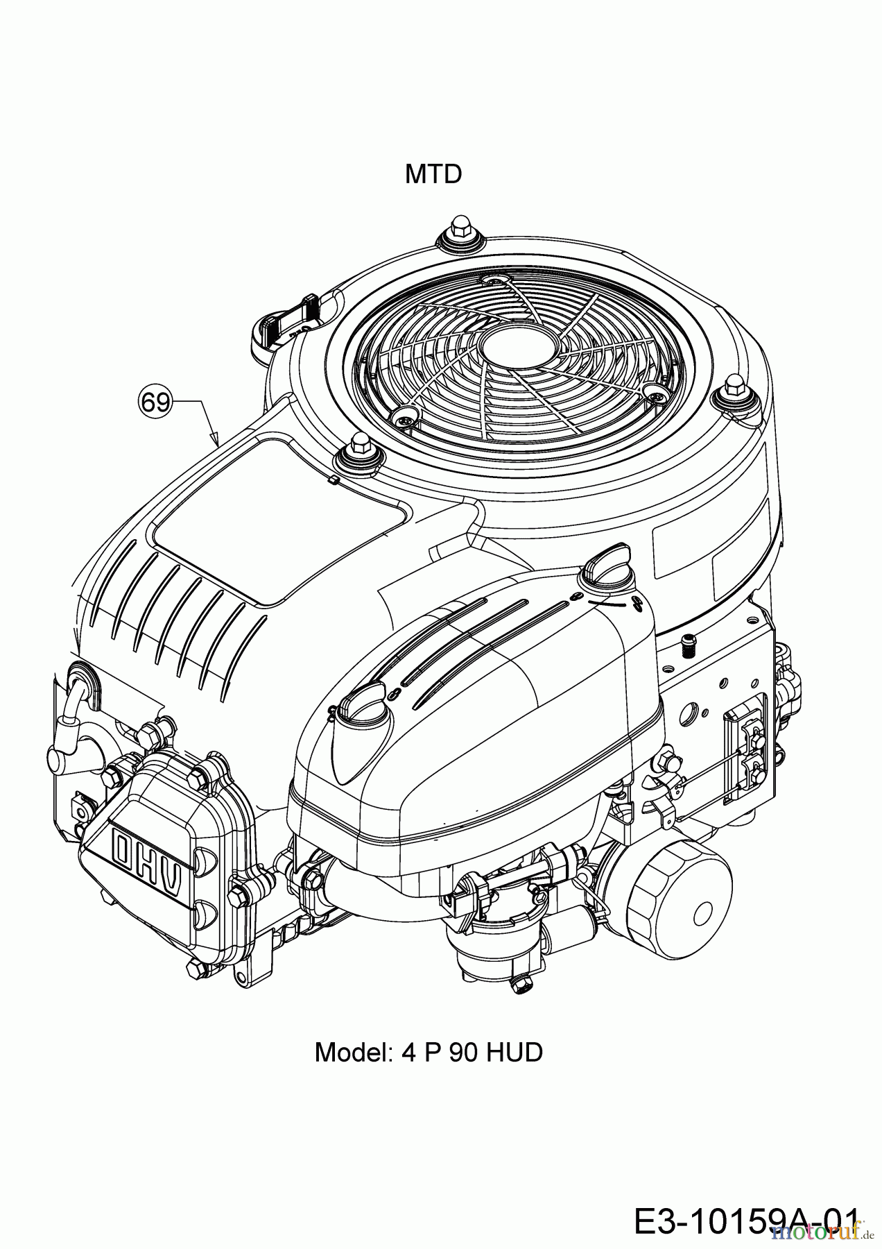 Helington Rasentraktoren H 92 T 13I276KE686  (2018) Motor MTD