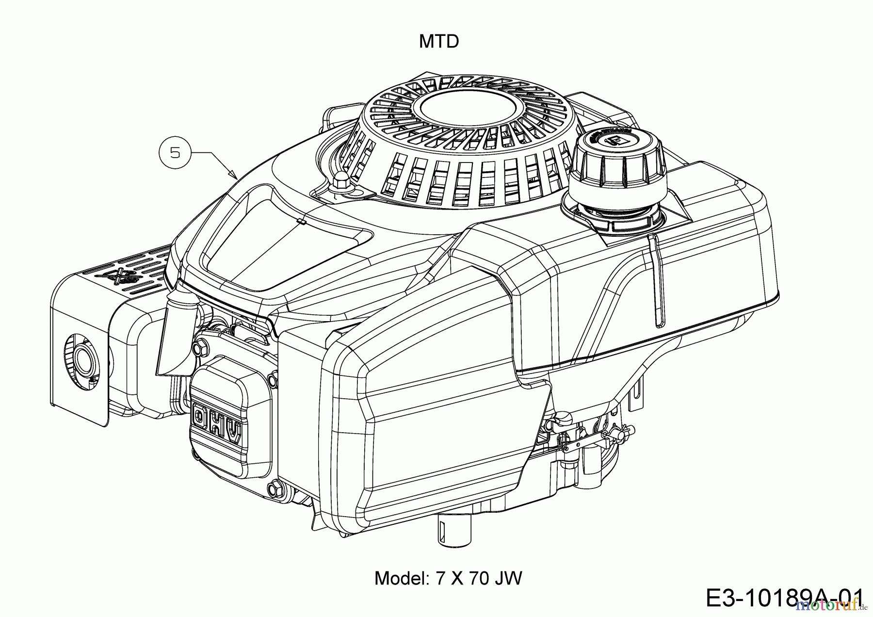  MTD Rasentraktoren Minirider 60 RDE 13AA26SC600  (2017) Motor MTD
