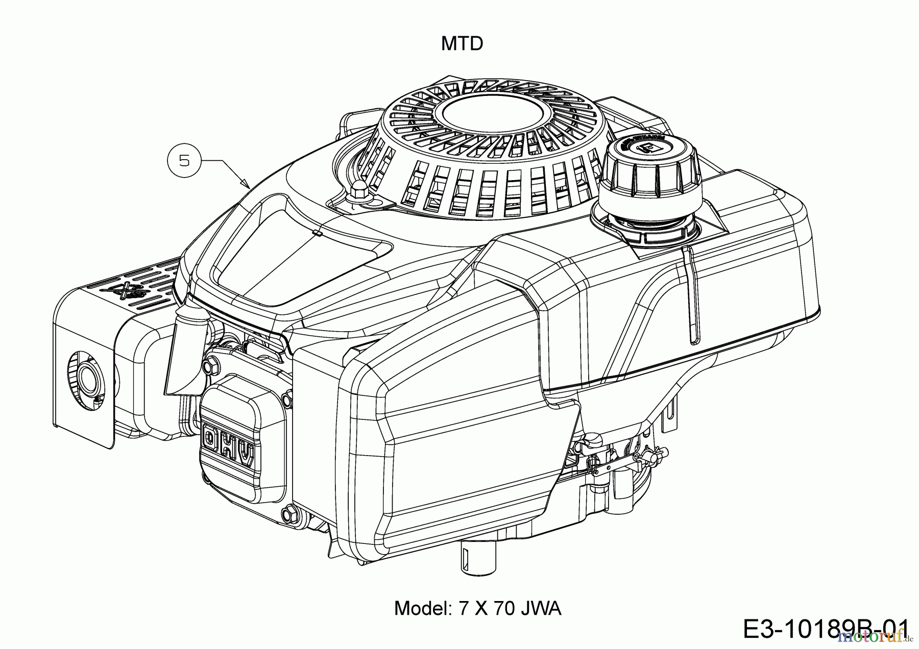  MTD Rasentraktoren Minirider 60 RDE 13AA26SC600  (2018) Motor MTD
