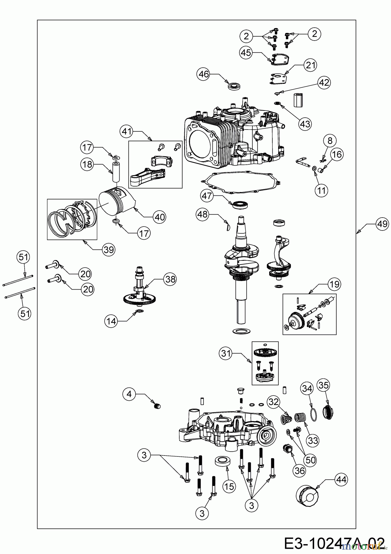 MTD-Motoren Vertikal 4P90JHB 752Z4P90JHB (2013) Rumpfmotor