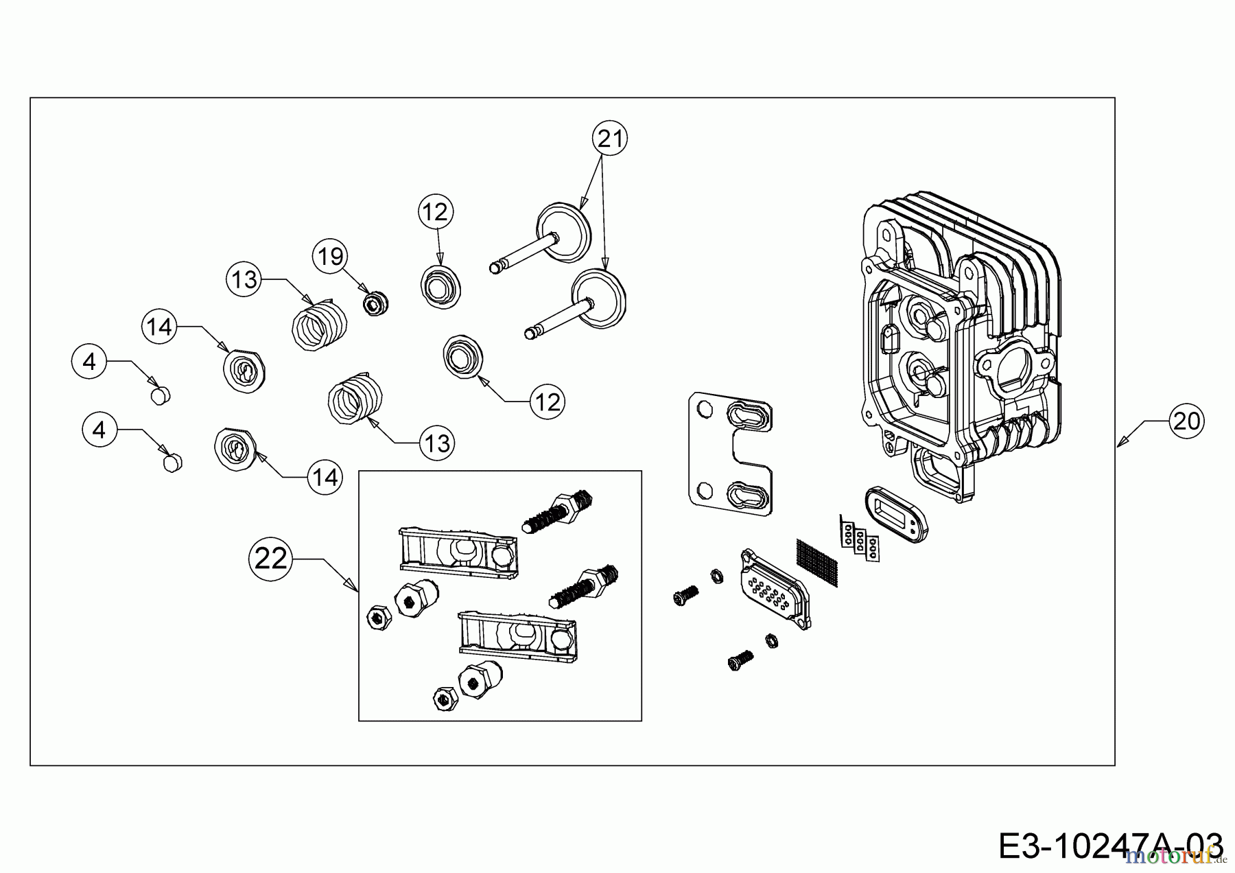  MTD-Motoren Vertikal 4P90JHB 752Z4P90JHB  (2013) Zylinderkopf