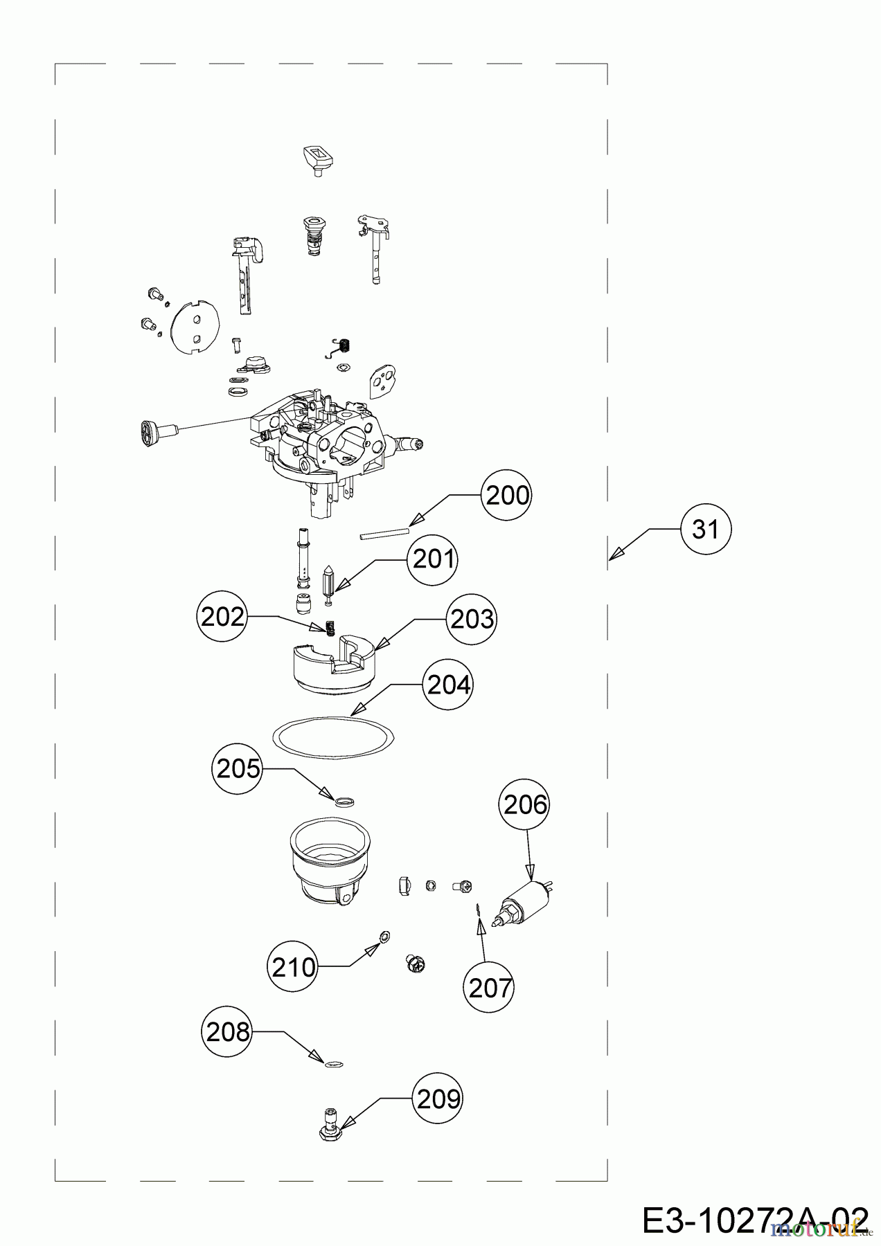 MTD-Motoren Vertikal 7T84JU 752Z7T84JU (2017) Vergaser