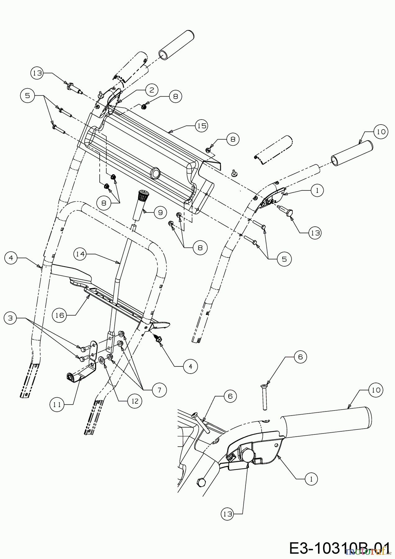  MTD Schneefräsen M 61 31A-6AC2678  (2019) Armaturenbrett, Handhebel