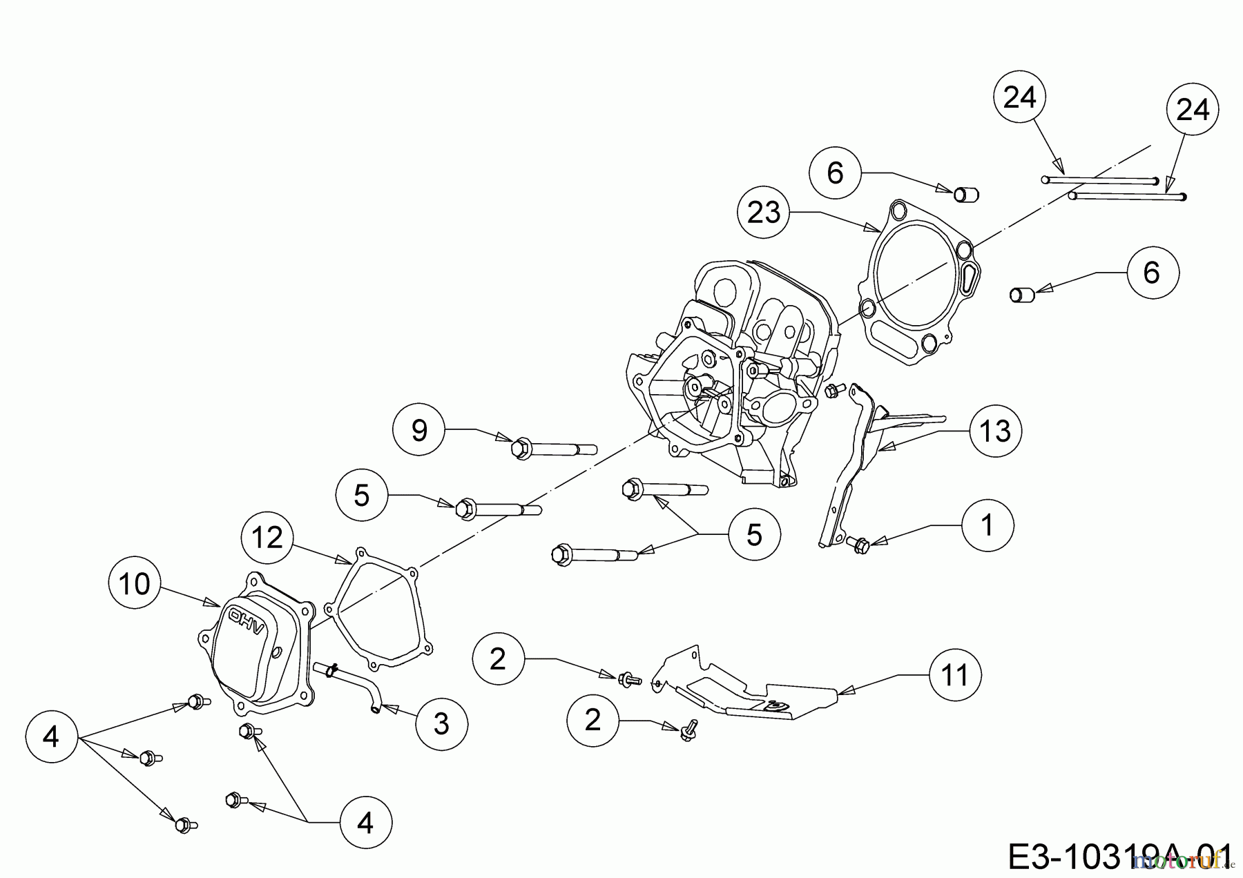  MTD-Motoren Horizontal 690-WHA 752Z690-WHA  (2018) Ventildeckel