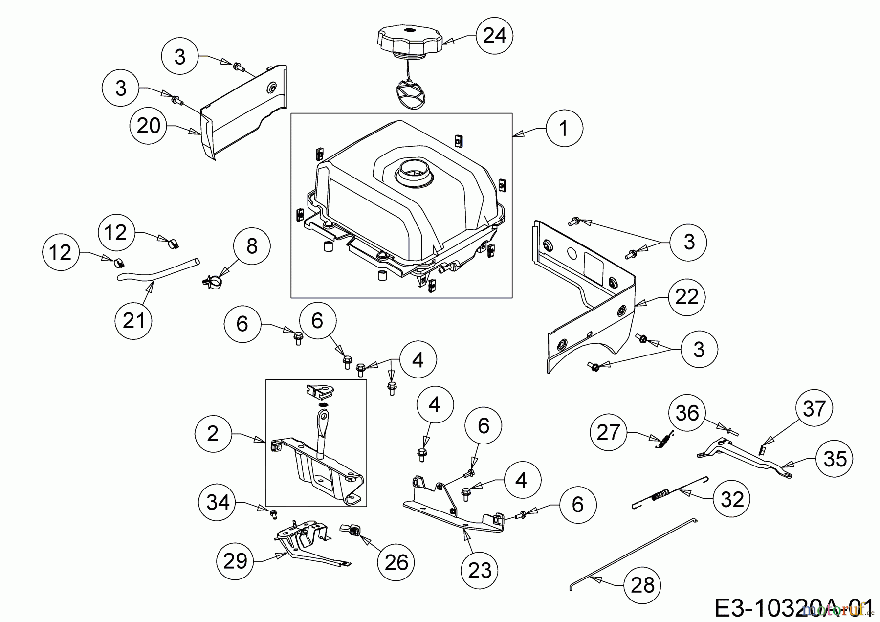  MTD-Motoren Horizontal 690-WHA 752Z690-WHA  (2018) Tank