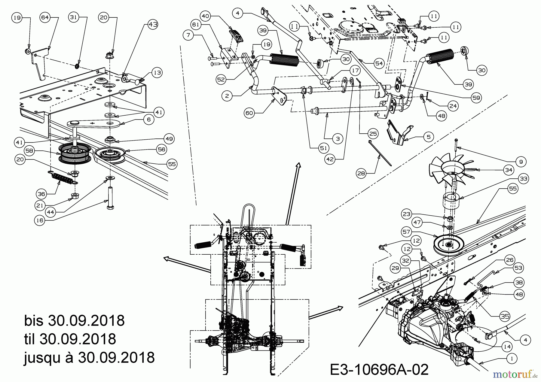 Helington Rasentraktoren H 105 HK 13AG71KN686  (2018) Antriebs bis 30.09.2018