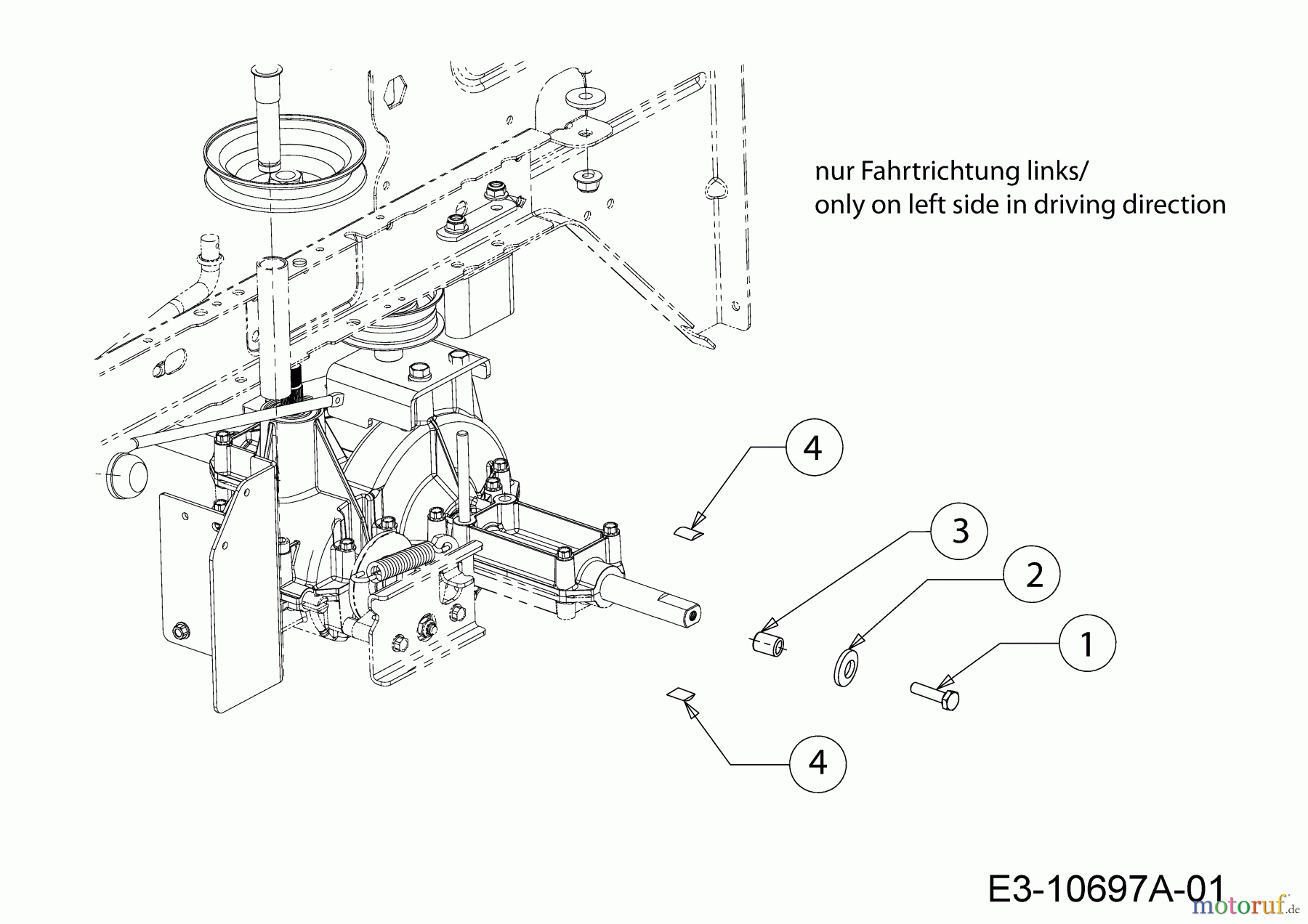  Lux Tools Rasentraktoren B-RT-165/92 13IN77SE694  (2018) Kit, Vorbereitung Montage Schneeketten
