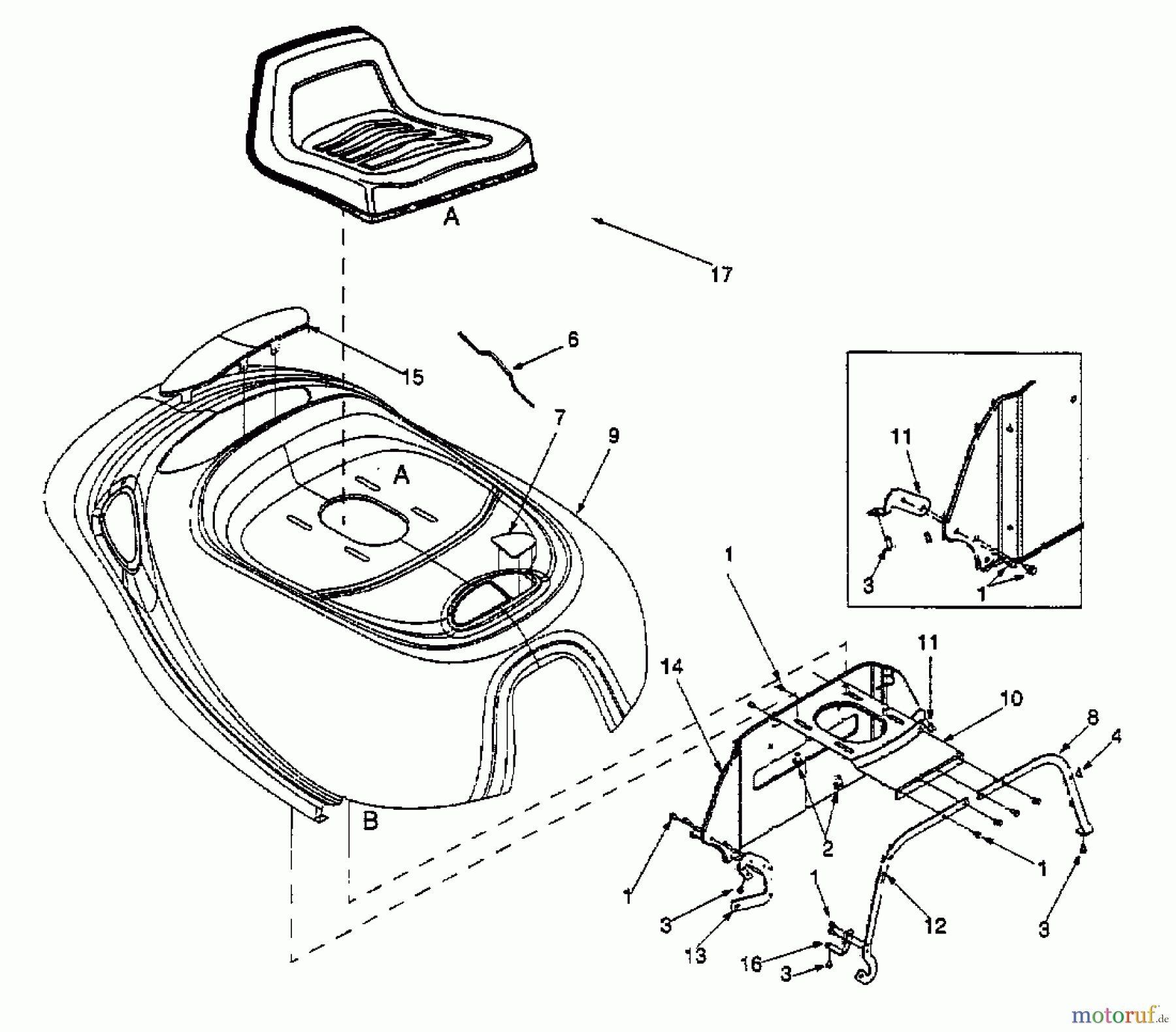  White Rasentraktoren RI 700 13A-312-679  (1999) Sitz