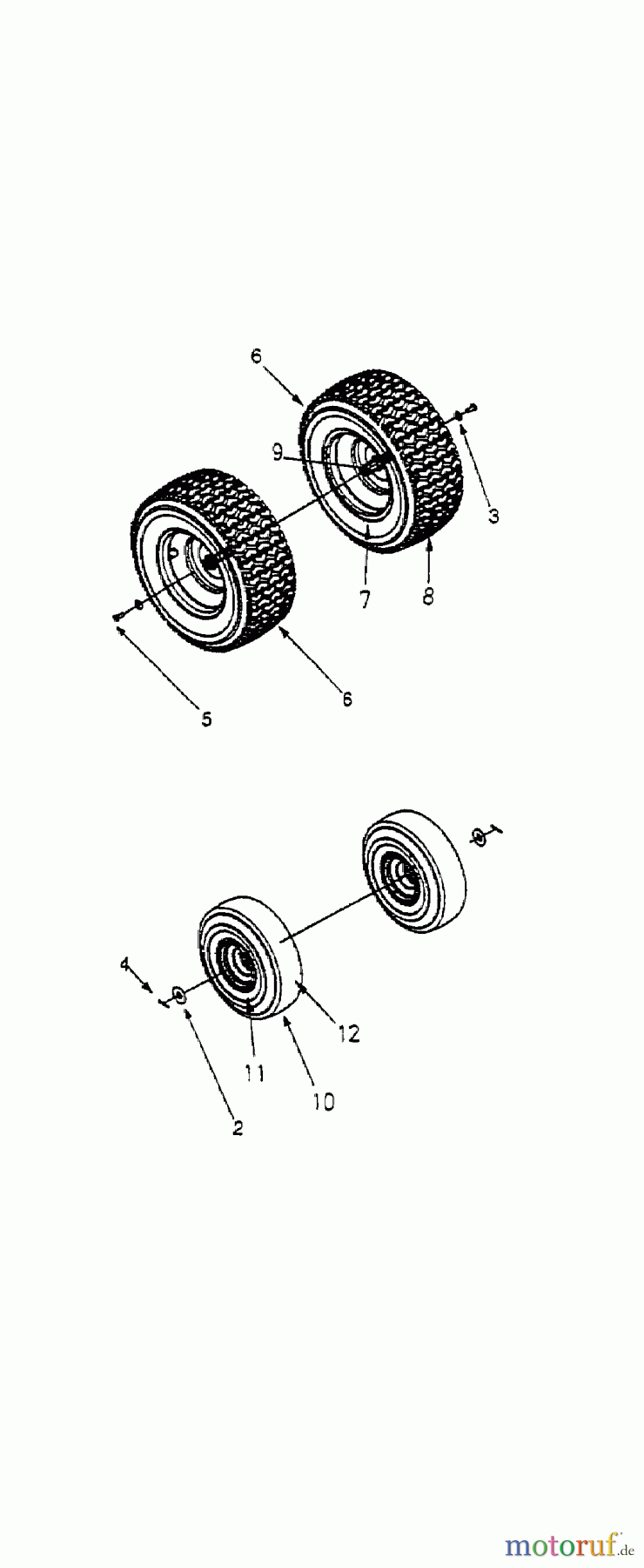  White Rasentraktoren RI 700 13A-312-679  (1999) Räder vorne 15x6