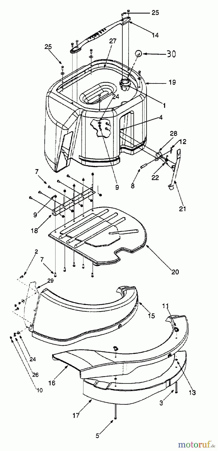  White Rasentraktoren RI 700 13A-312-679  (1999) Grasfangkorb