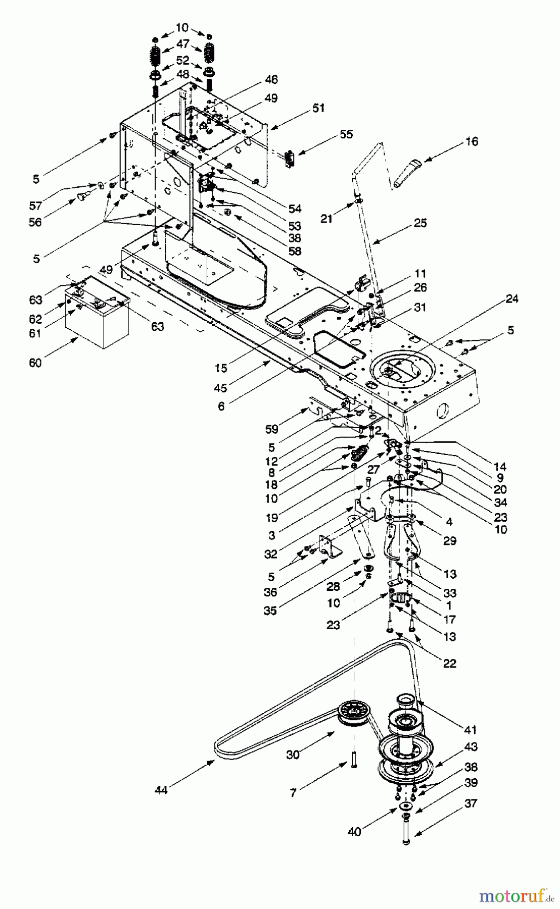  Yard-Man Rasentraktoren HG 6160 13AD604G643  (1999) Motorkeilriemenscheibe