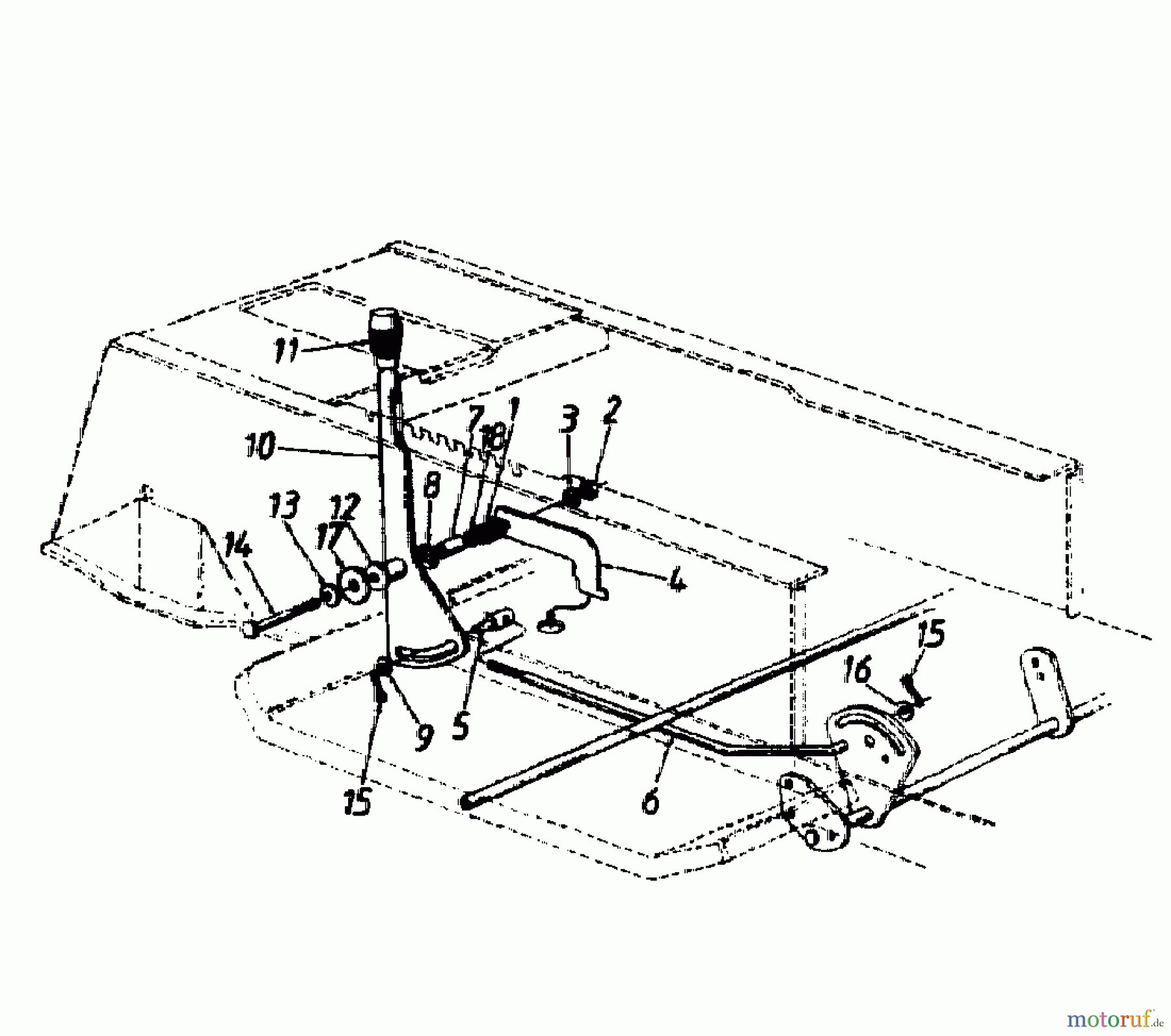  MTD Rasentraktoren B/180 13AQ675G661  (1999) Geschwindigkeitsregelung