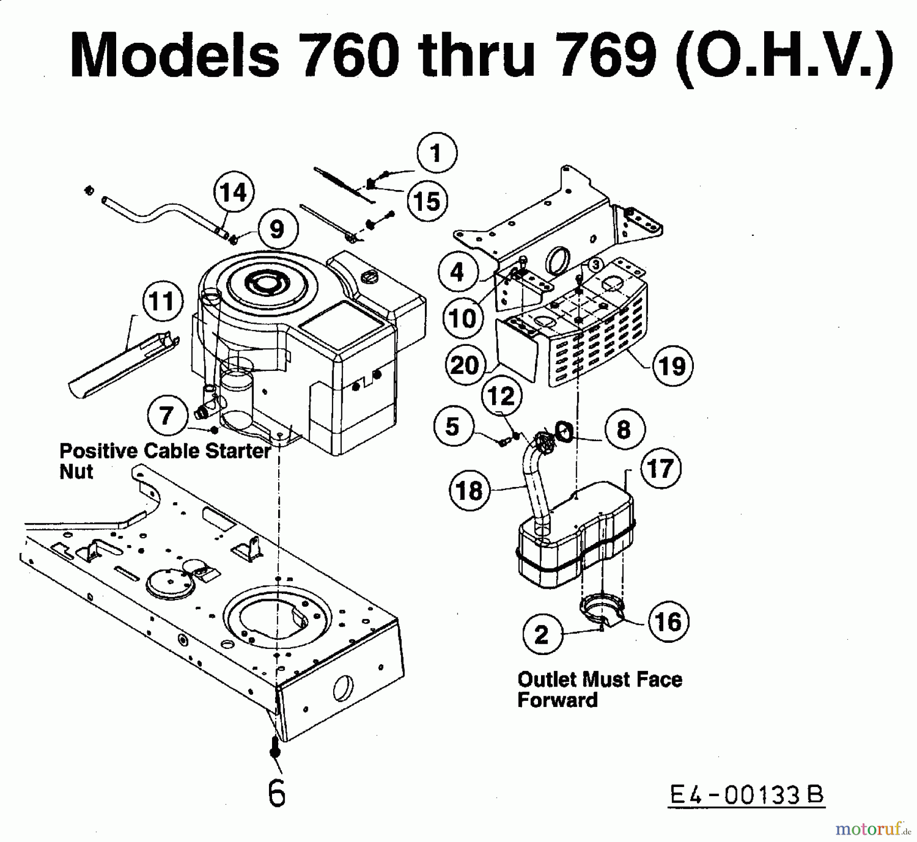  MTD ältere Modelle Rasentraktoren RH 180 13D7765N600  (2002) Motorzubehör